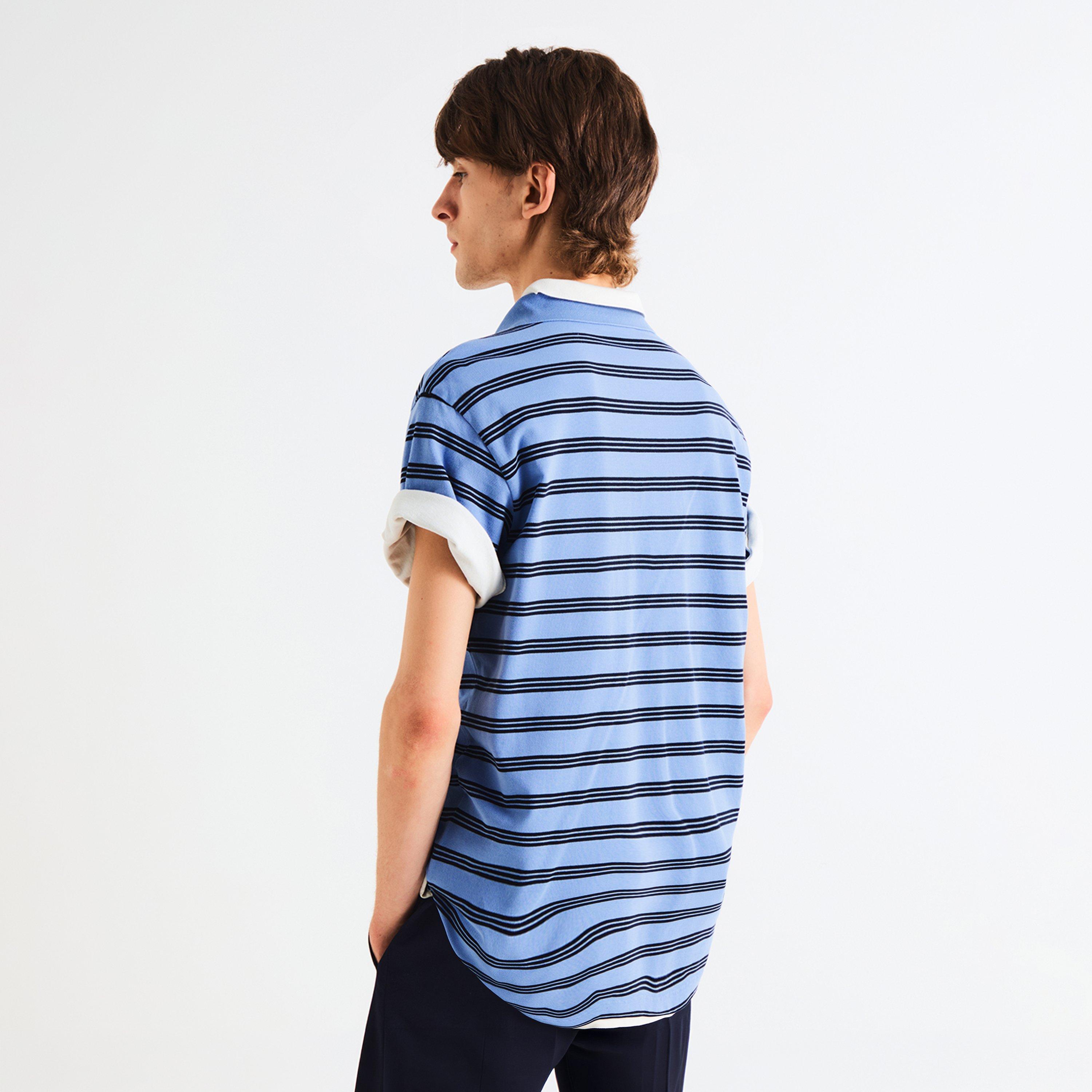 Blue - Prada - Prada Stripe Polo Sn63 - 4