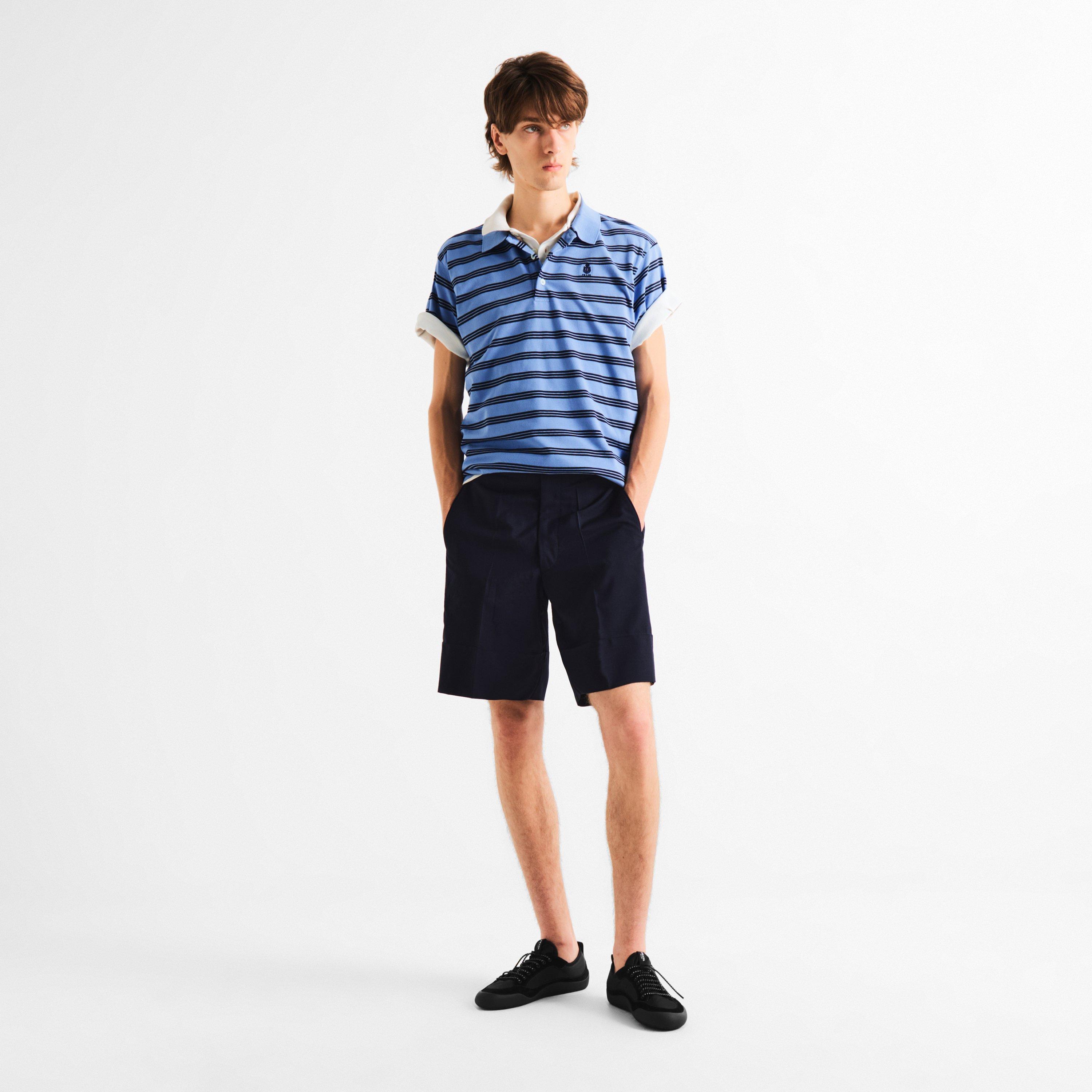 Blue - Prada - Prada Stripe Polo Sn63 - 6