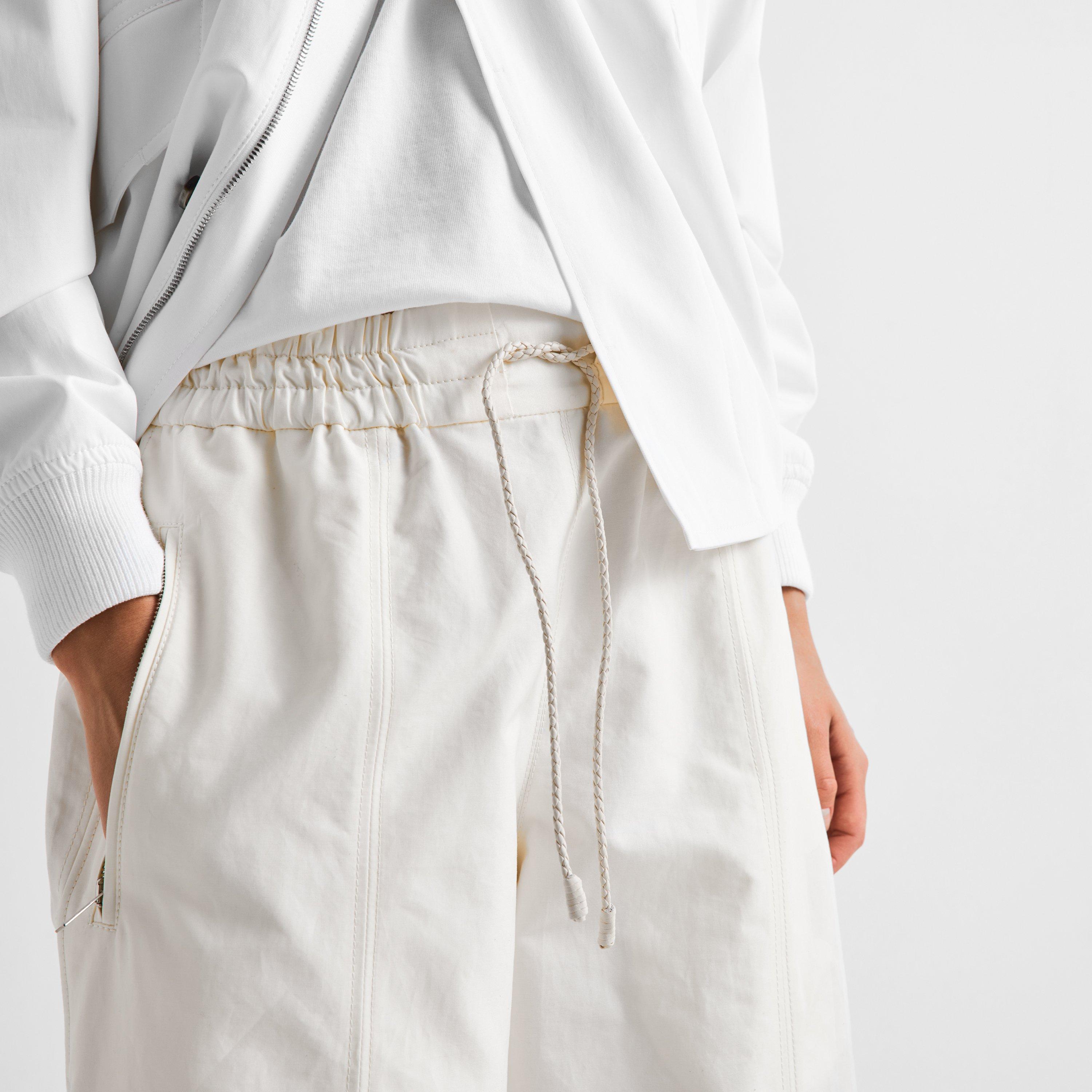 Parchment - Bottega Veneta - Women's Cotton Straight Leg Trousers - 5