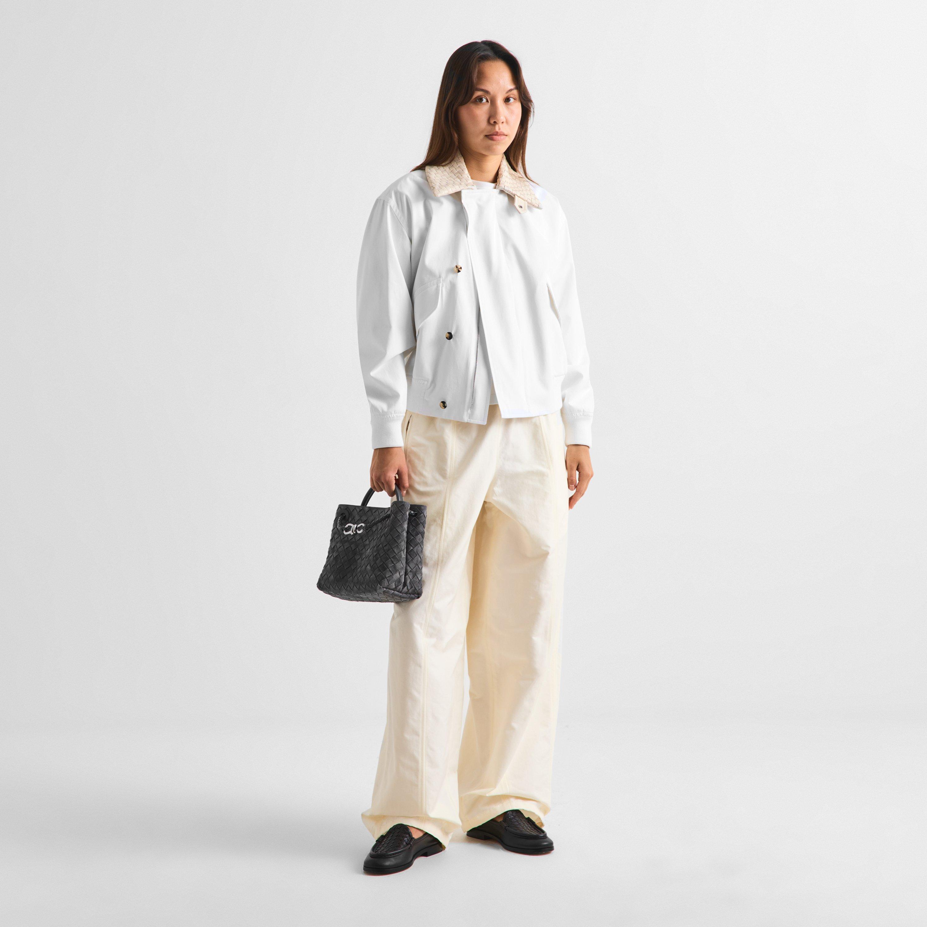 Parchment - Bottega Veneta - Women's Cotton Straight Leg Trousers - 6