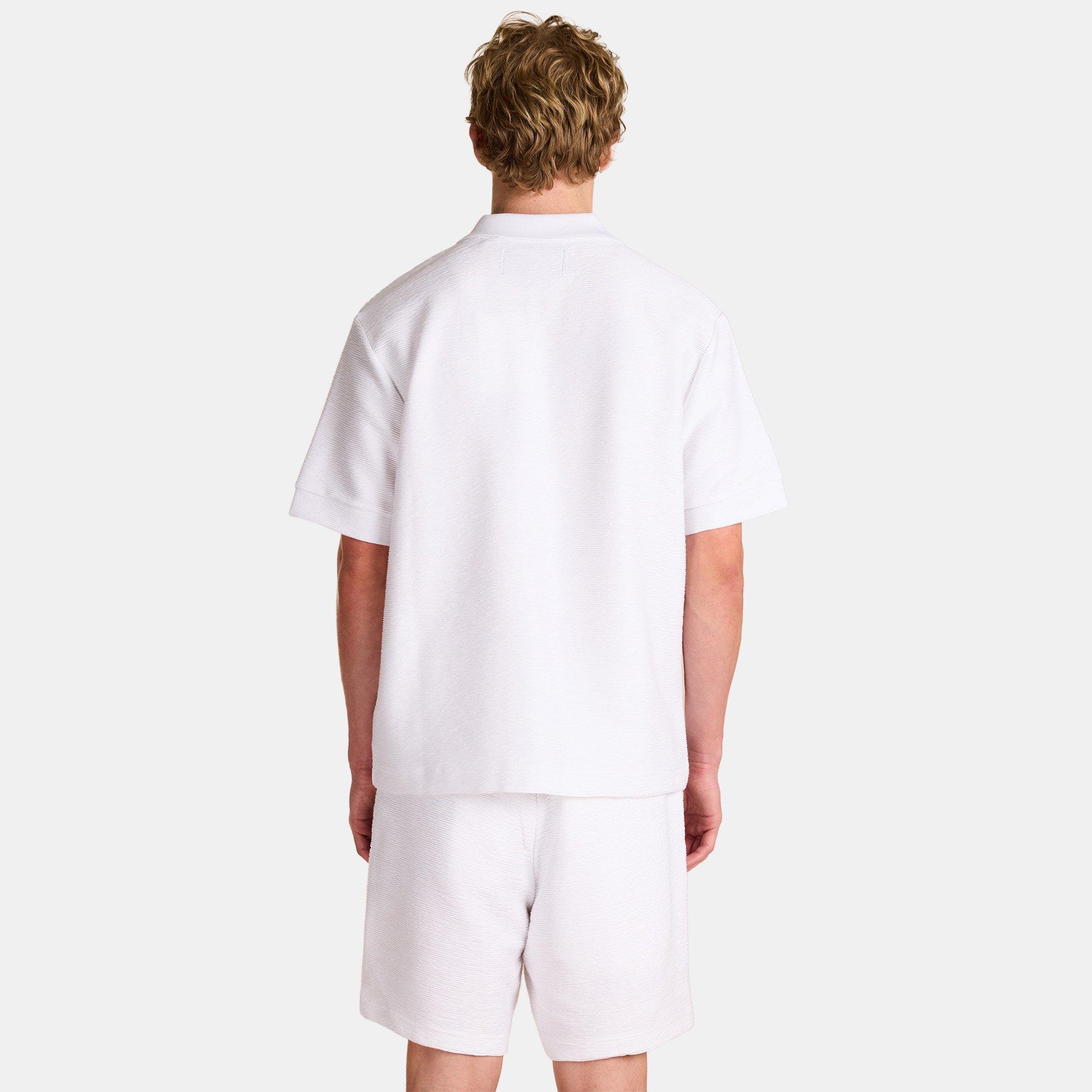 White - Prevu - Men's Ottoman Short Sleeve Polo Shirt - 4