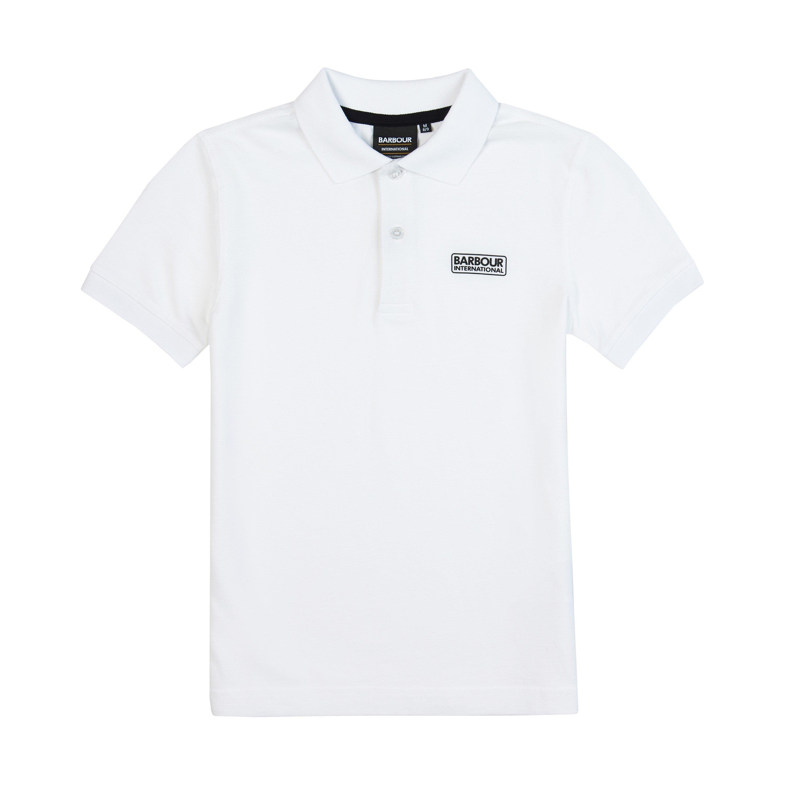 White - WH11 - Barbour International - Boys Essential Polo - 1