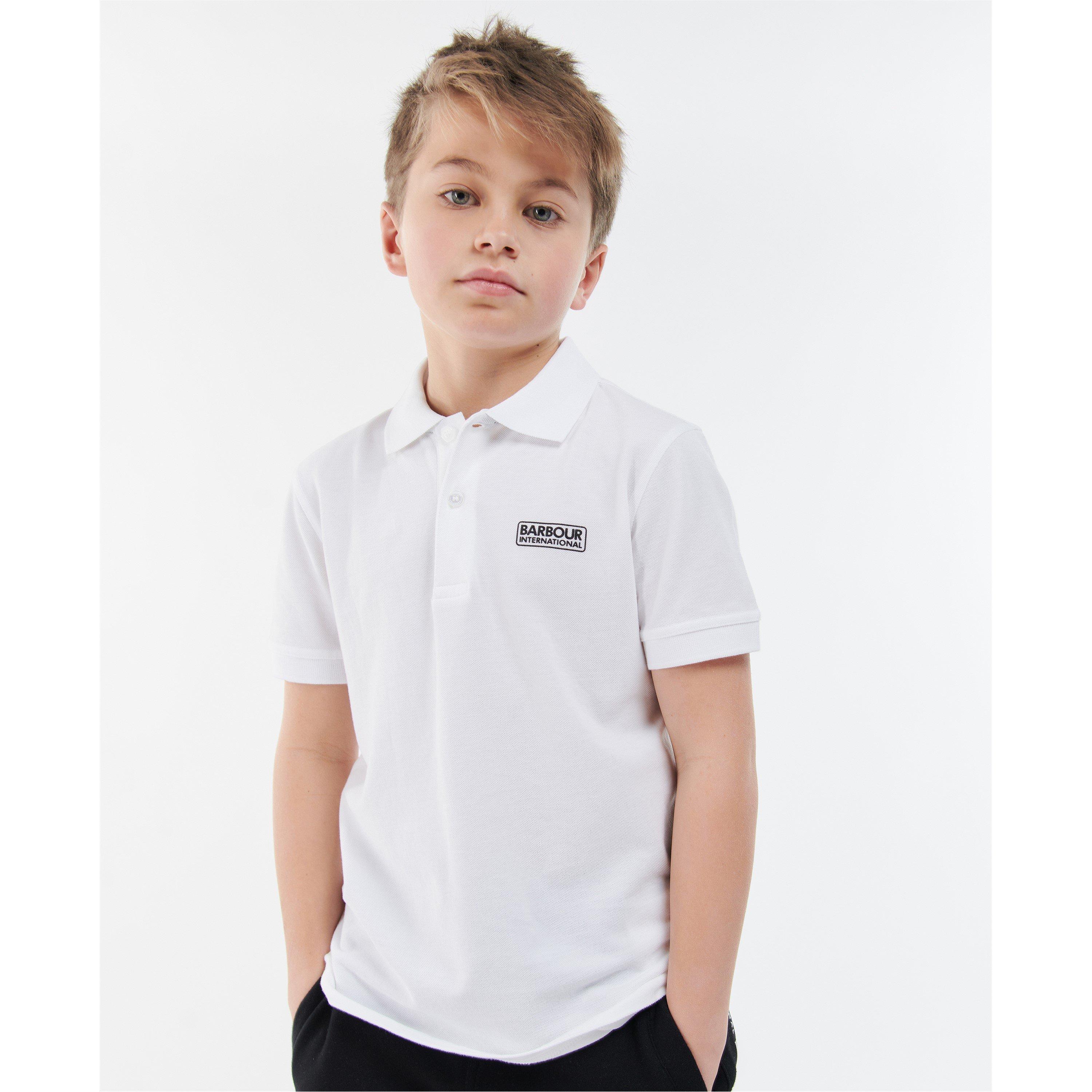 White - WH11 - Barbour International - Boys Essential Polo - 4