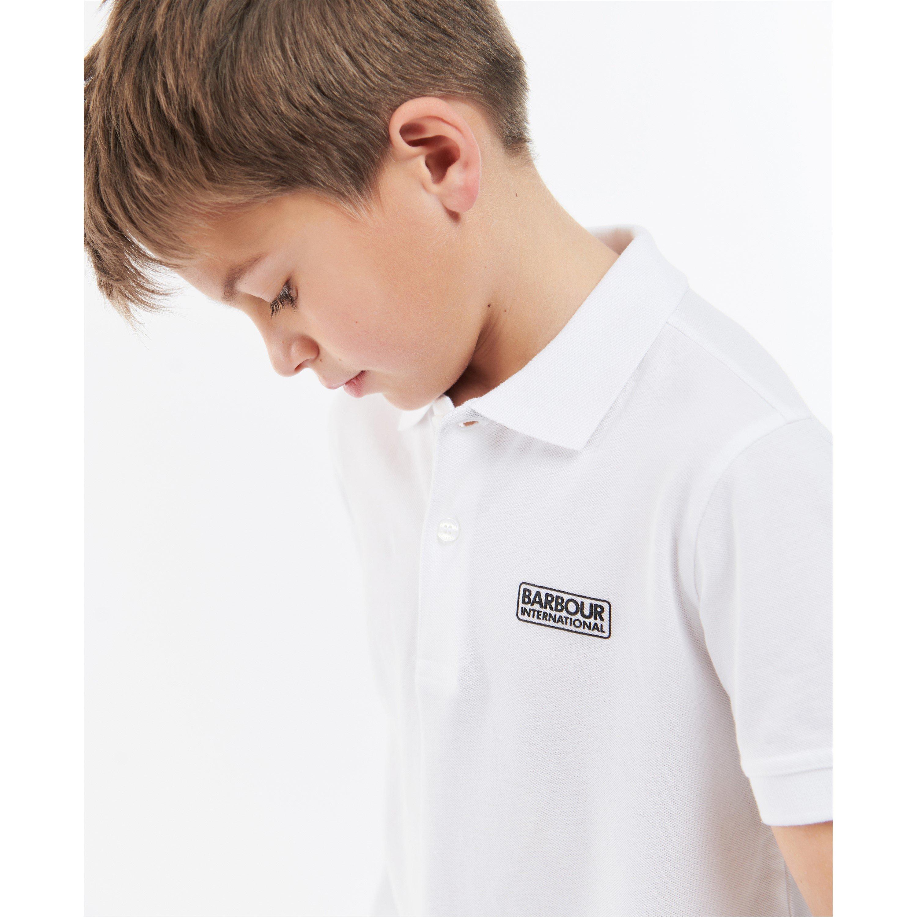White - WH11 - Barbour International - Boys Essential Polo - 5