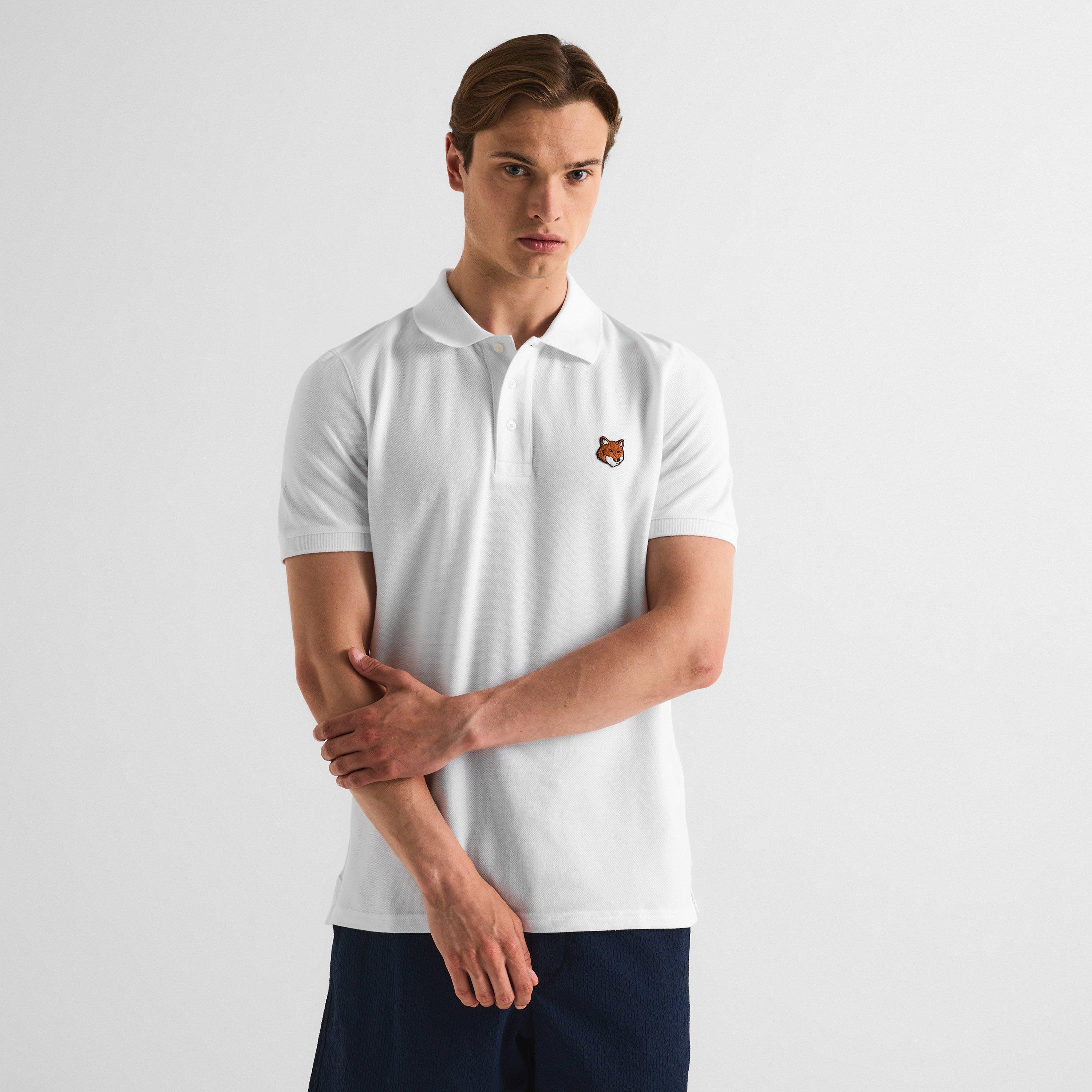White - Maison Kitsune - Men's Fox Short Sleeve Polo Shirt - 3