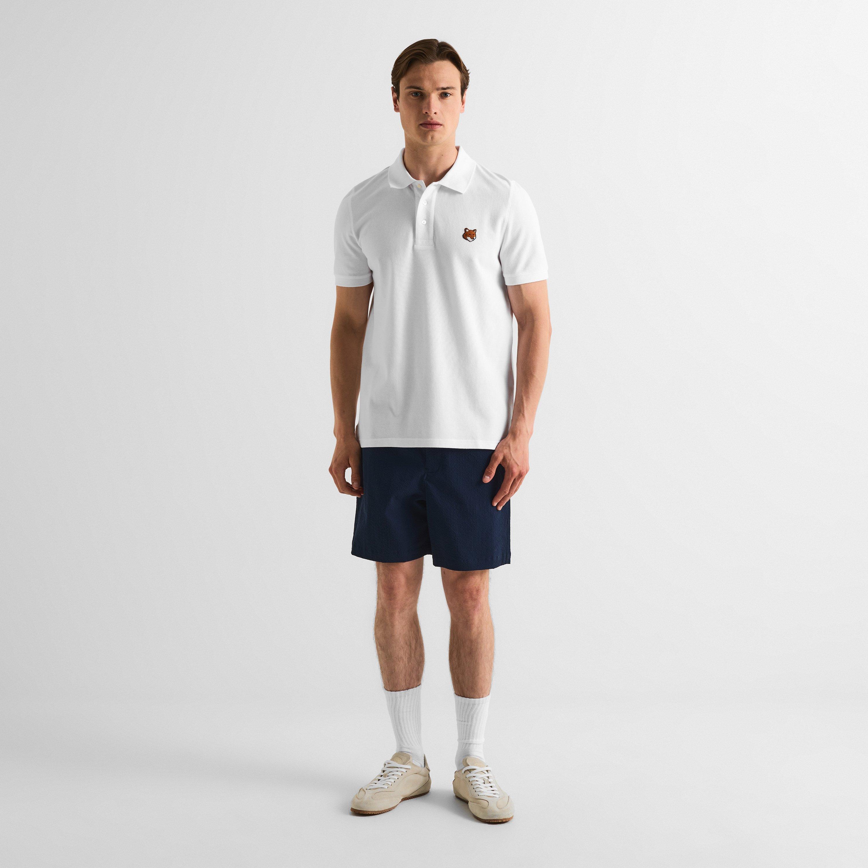 White - Maison Kitsune - Men's Fox Short Sleeve Polo Shirt - 6