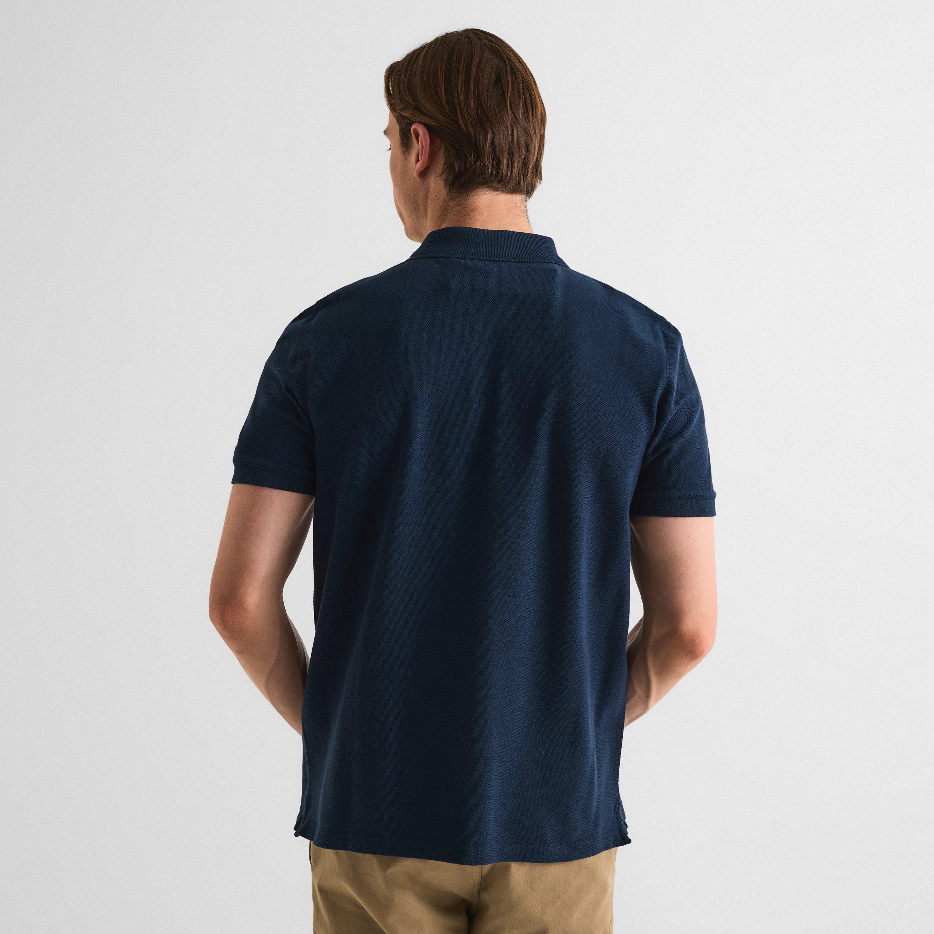 Classic Navy - Maison Kitsune - Men's Fox Short Sleeve Polo Shirt - 4