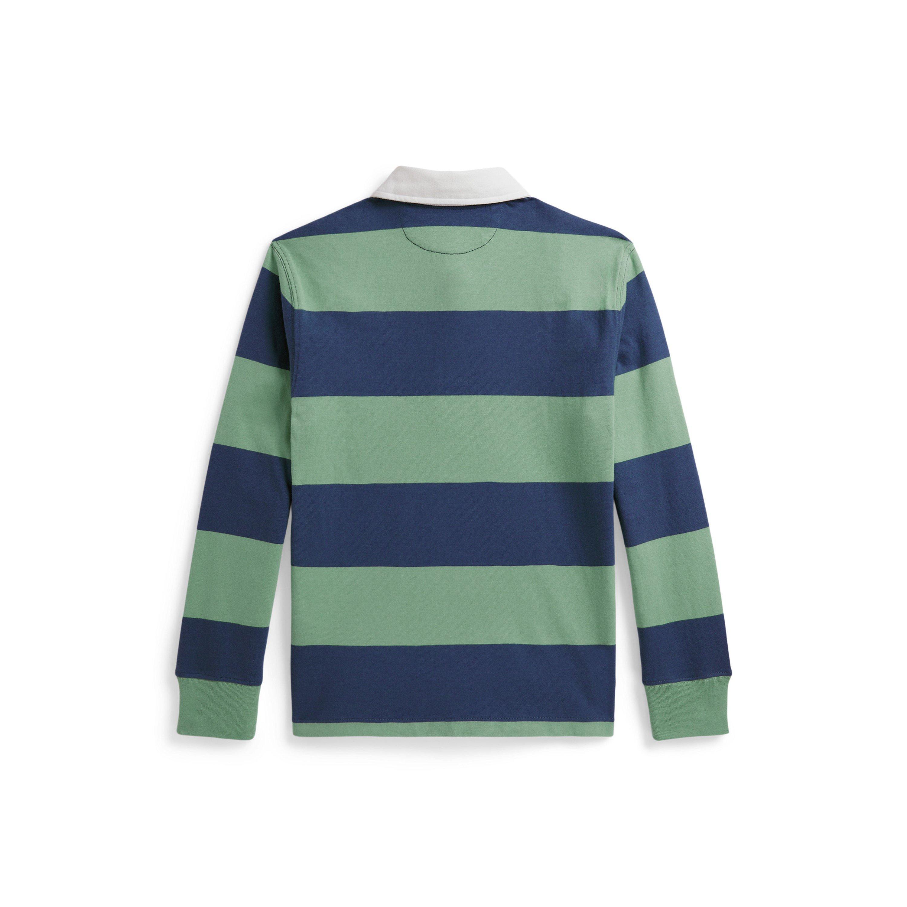 Mint/Royal - Polo Ralph Lauren - Kids' LS Rugby Polo Long Sleeve Shirt - 2