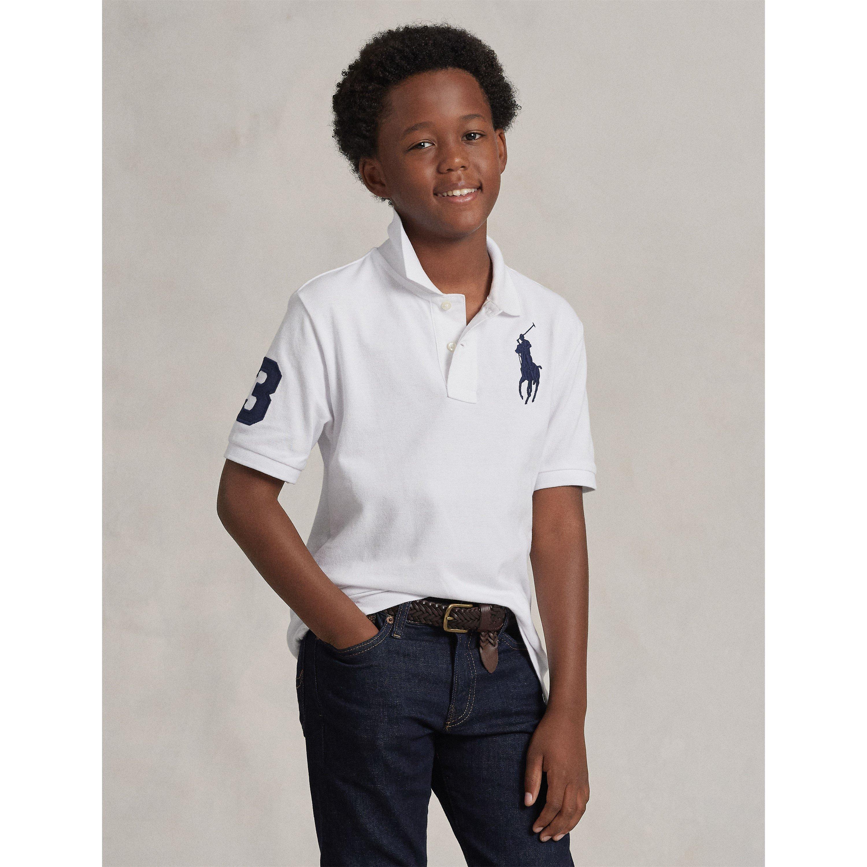 White - Polo Ralph Lauren - Kids' Large Pony Short Sleeve Polo Shirt - 3
