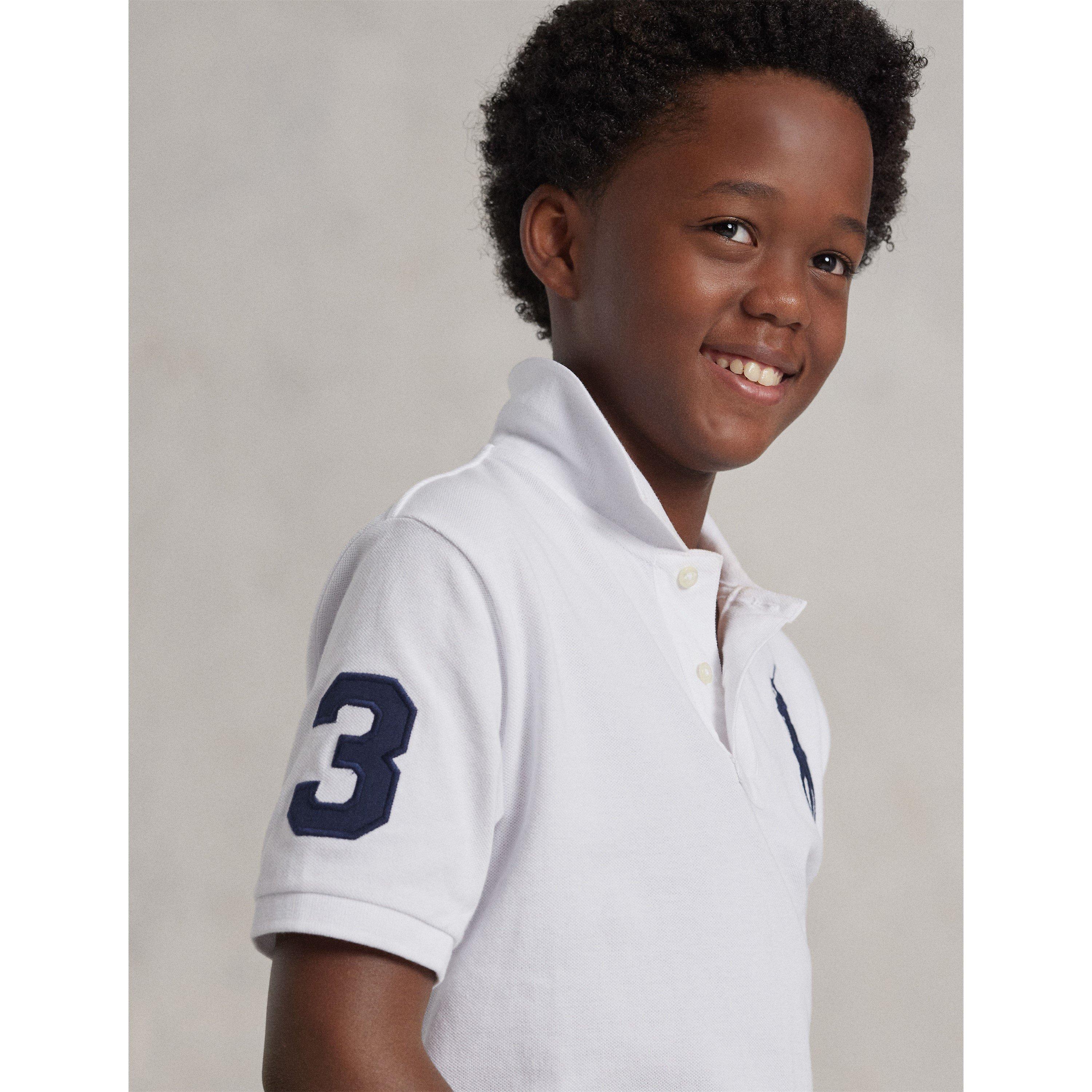 White - Polo Ralph Lauren - Kids' Large Pony Short Sleeve Polo Shirt - 4