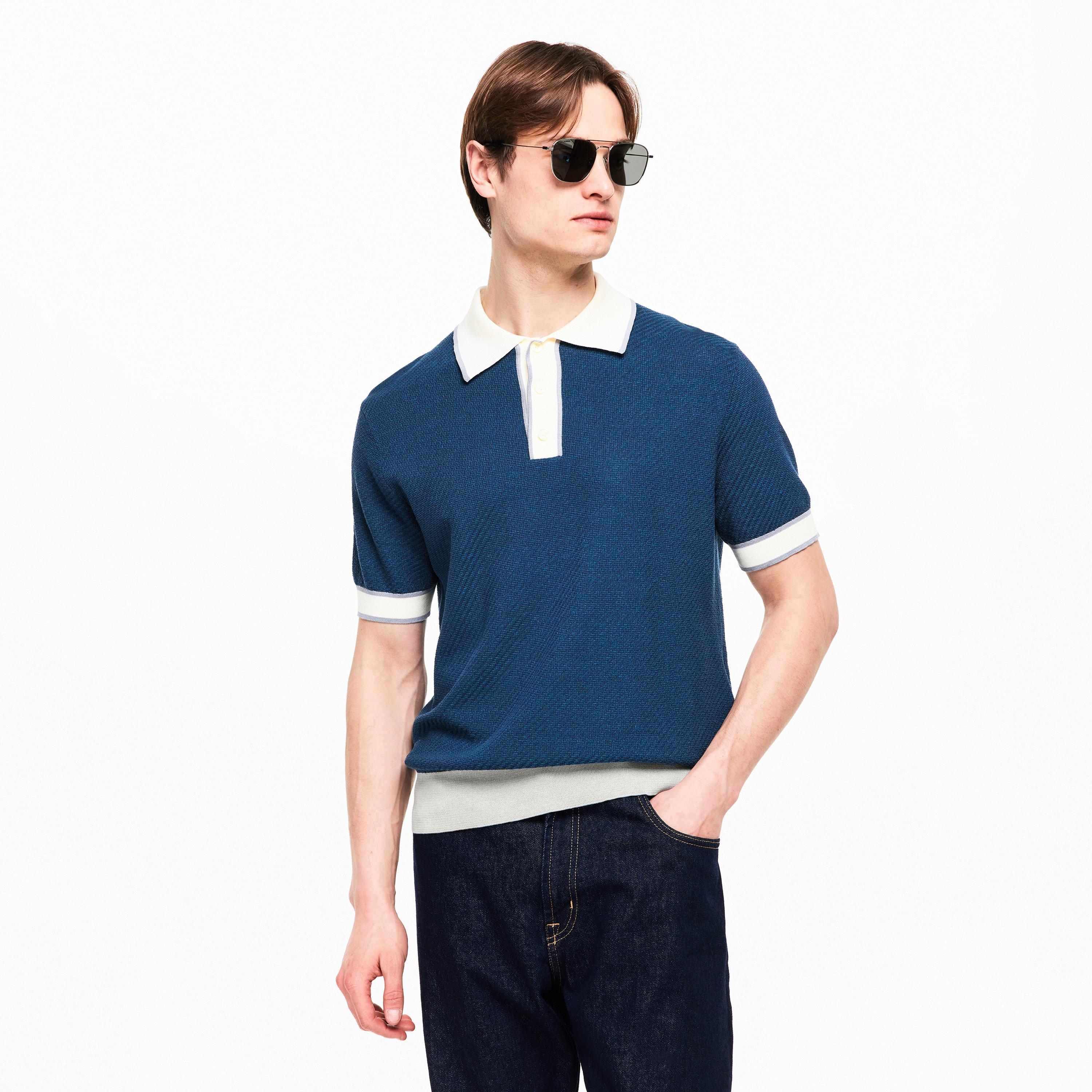 Royal Blue - Brioni - Men's Short Sleeve Polo Shirt - 3