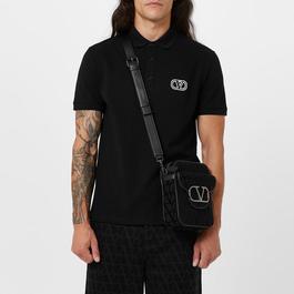 Valentino Embroidered V Emblem Polo Shirt