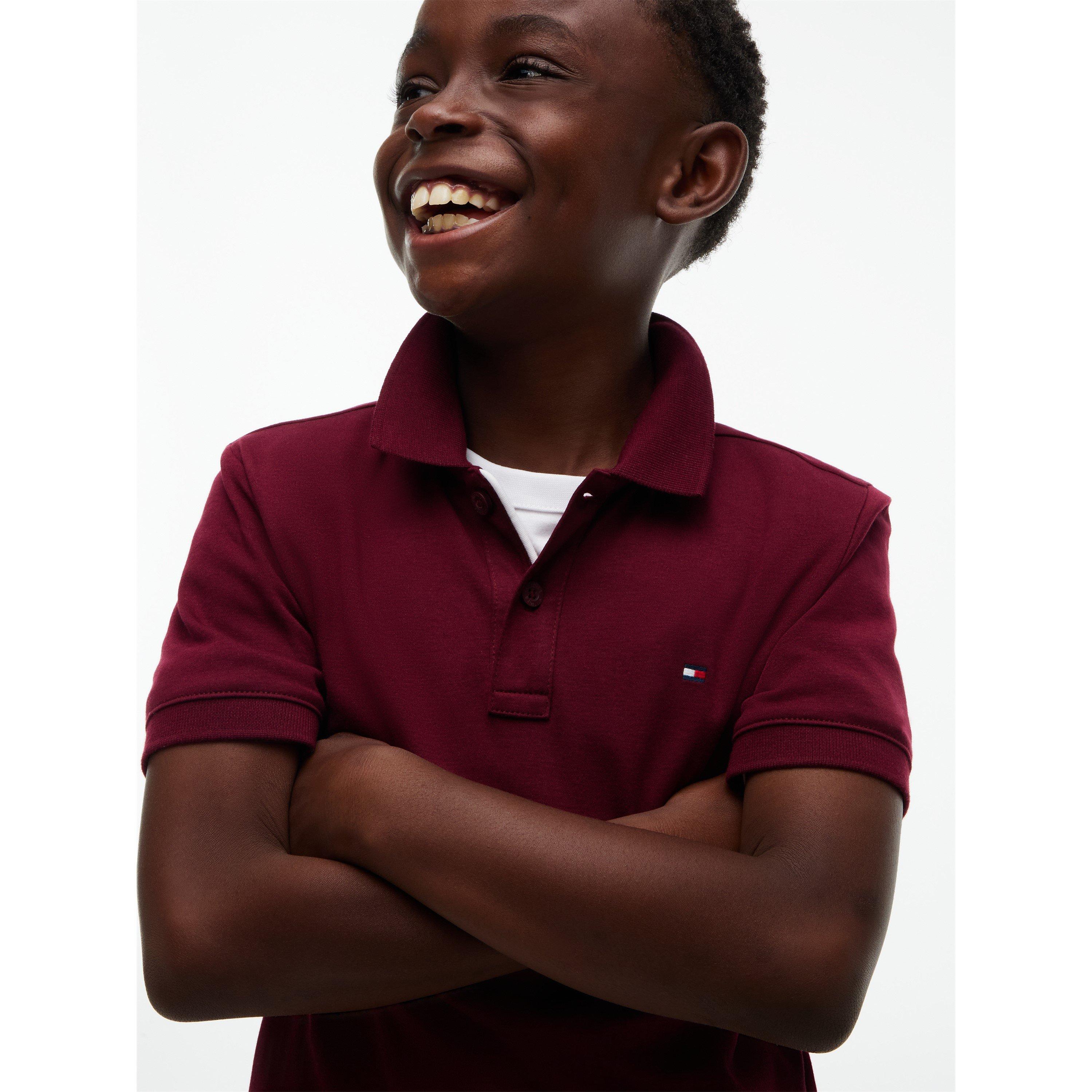 Burgundy VLP - Tommy Hilfiger - Kids' Logo Cotton Short-Sleeve Polo - 3