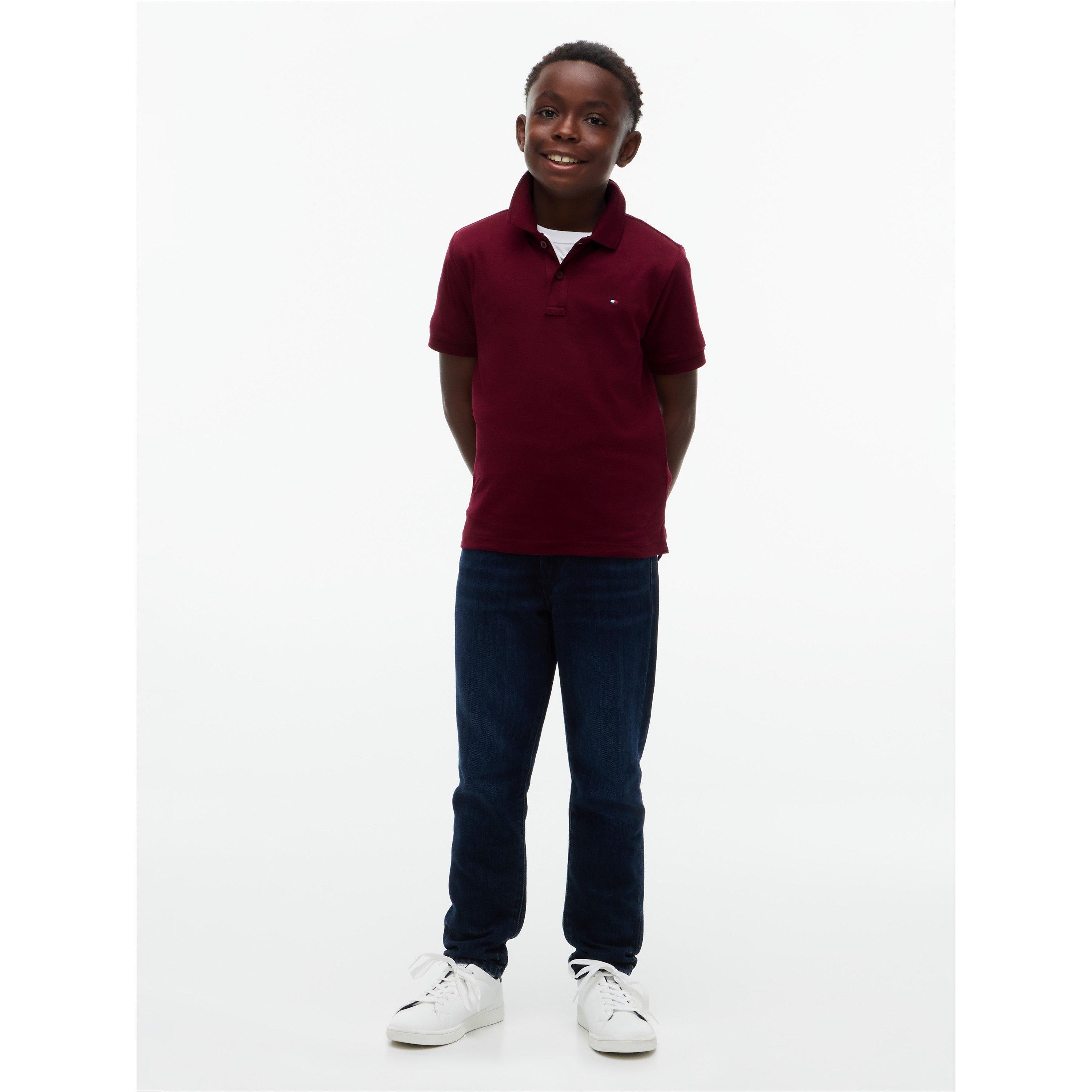 Burgundy VLP - Tommy Hilfiger - Kids' Logo Cotton Short-Sleeve Polo - 4
