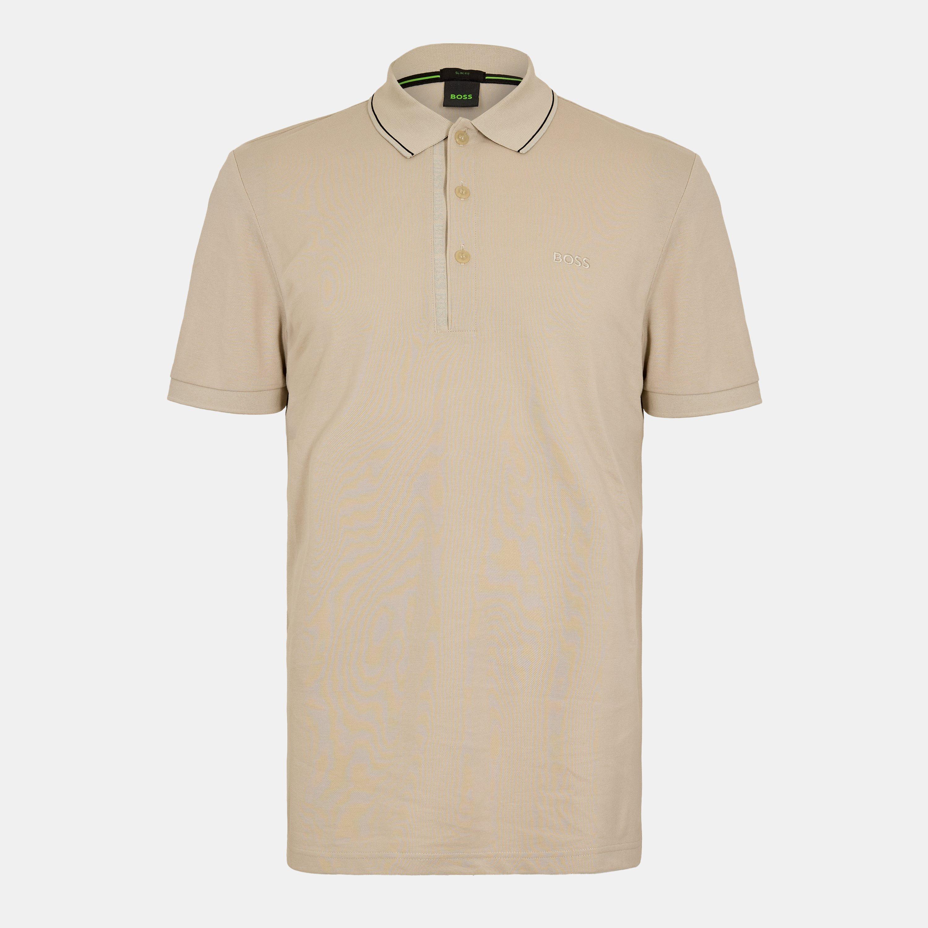 Boss Men's Hbg Paule 4 Polo Shirt, Premium Craftsmanship - Light Beige - 2XL