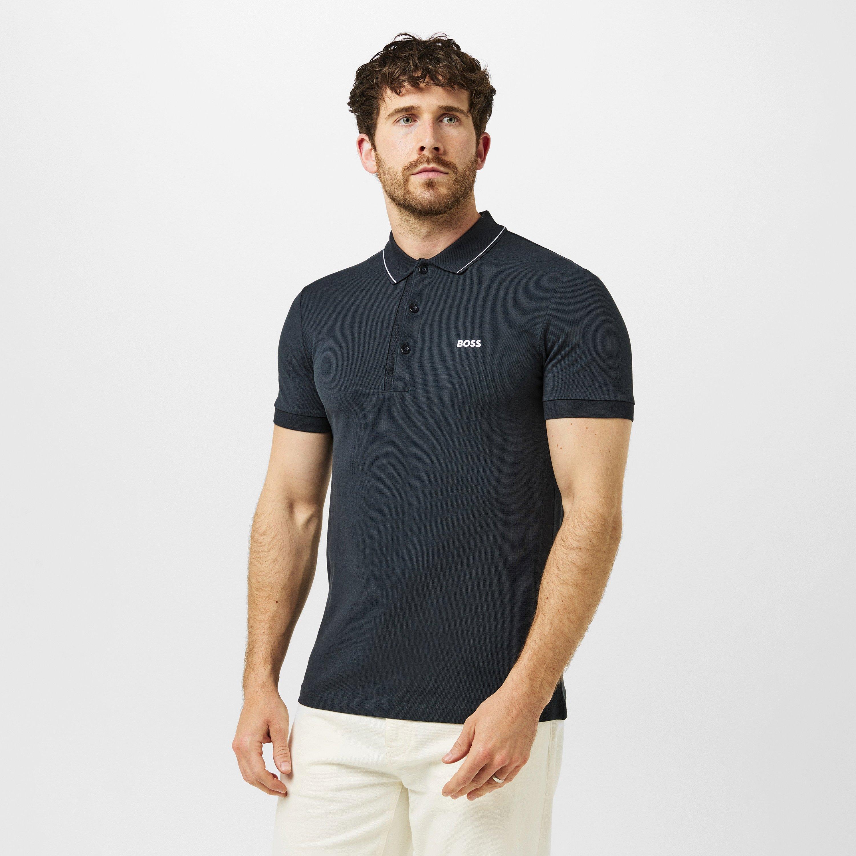 Dark Blue 402 - Boss - Men's HBG Paule 4 Polo Shirt, Premium Craftsmanship - 2