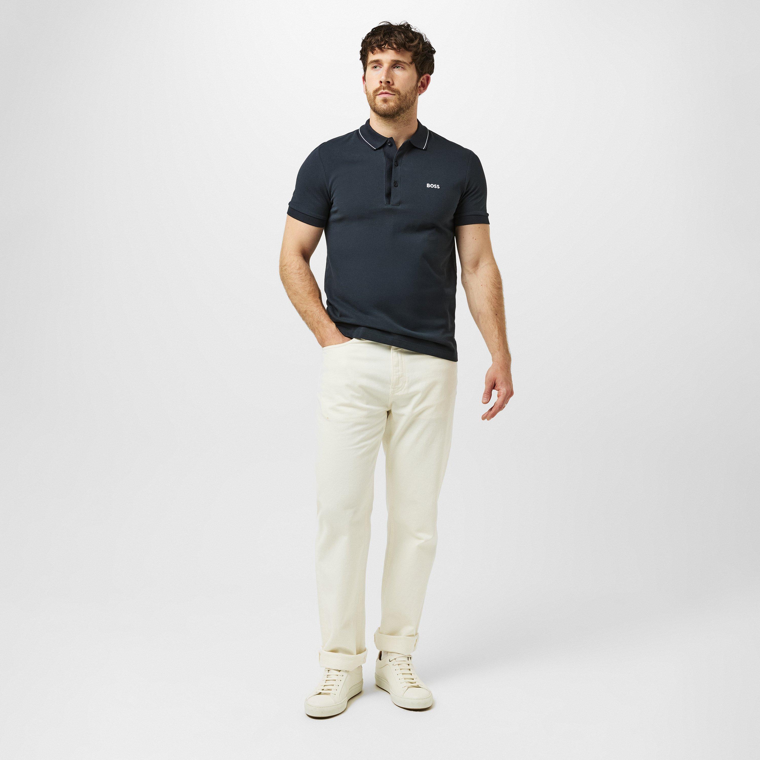 Dark Blue 402 - Boss - Men's HBG Paule 4 Polo Shirt, Premium Craftsmanship - 5