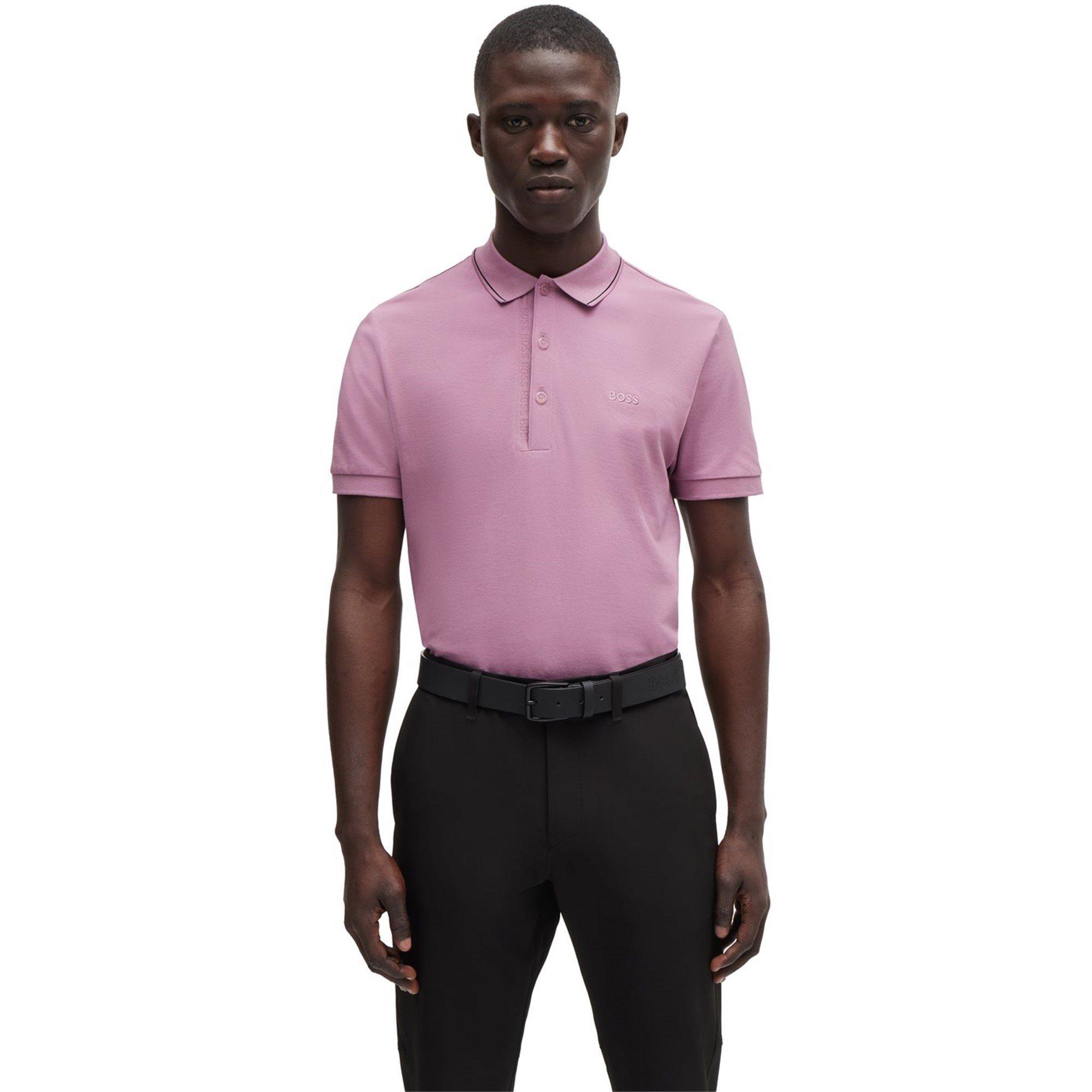 Boss Men's Hbg Paule 4 Polo Shirt, Premium Craftsmanship - Light Purple - M