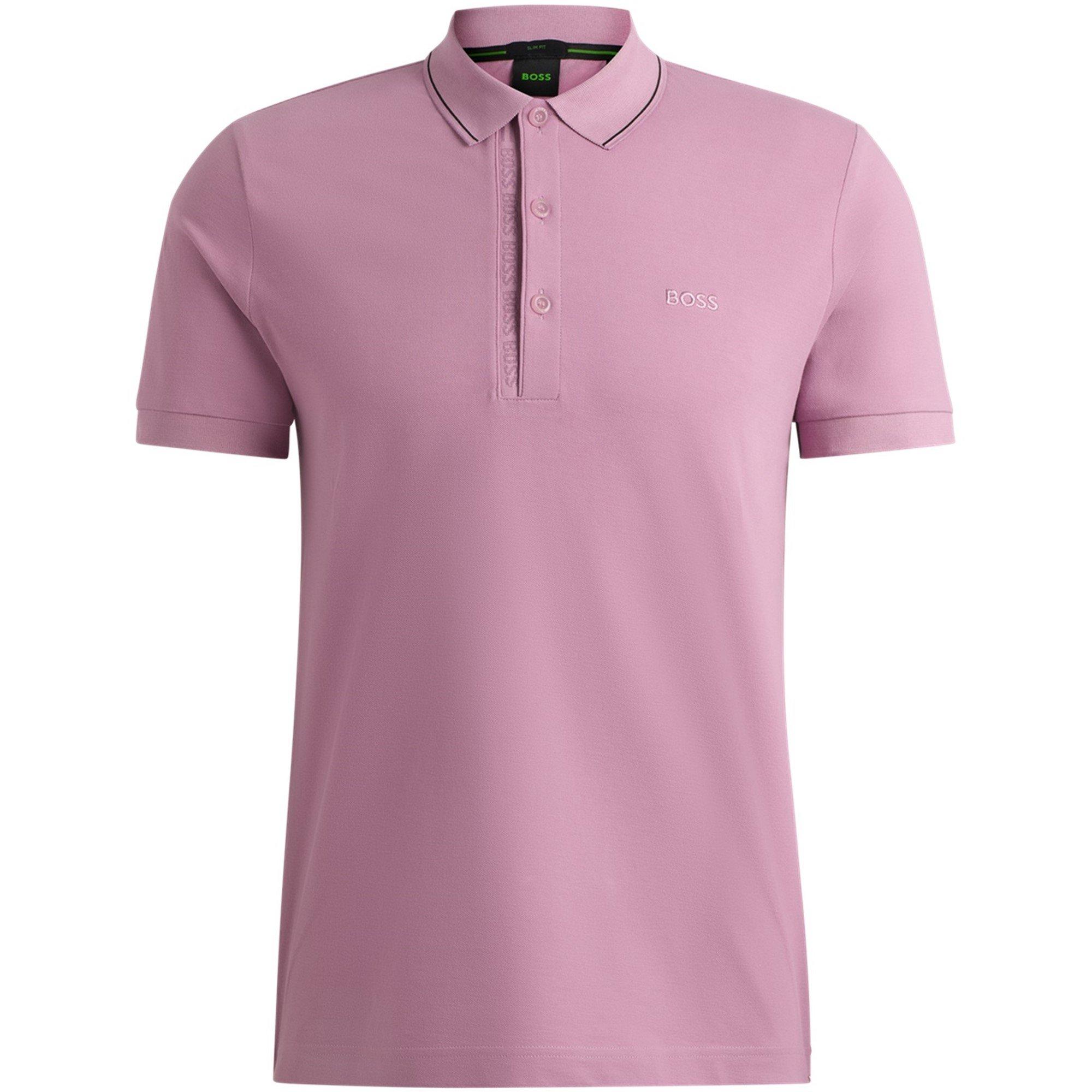 Light Purple - Boss - Mens BOSS GREEN Performance Premium Polo Shirt - 5