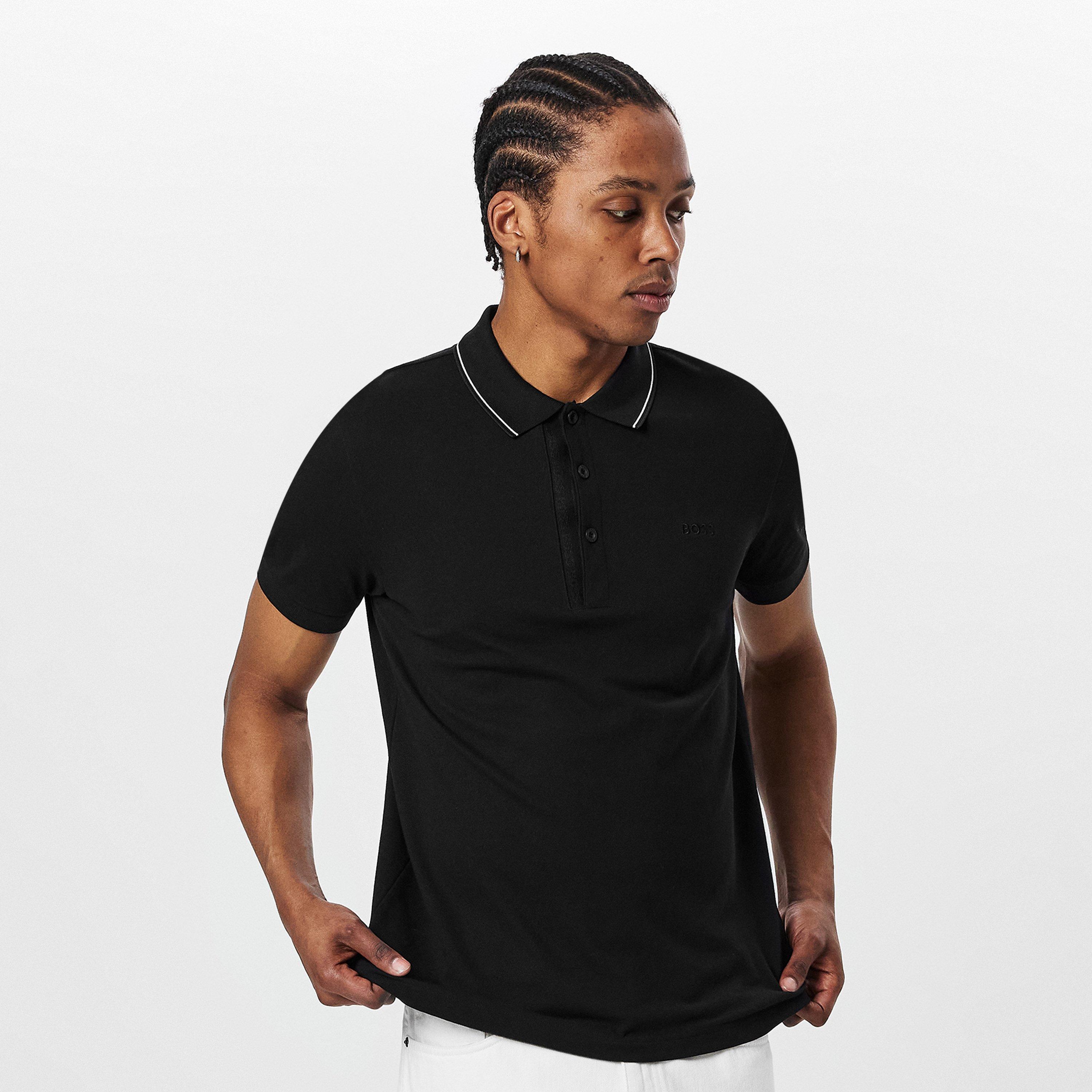 Black 007 - Boss - Men's HBG Paule 4 Polo Shirt, Premium Craftsmanship - 3
