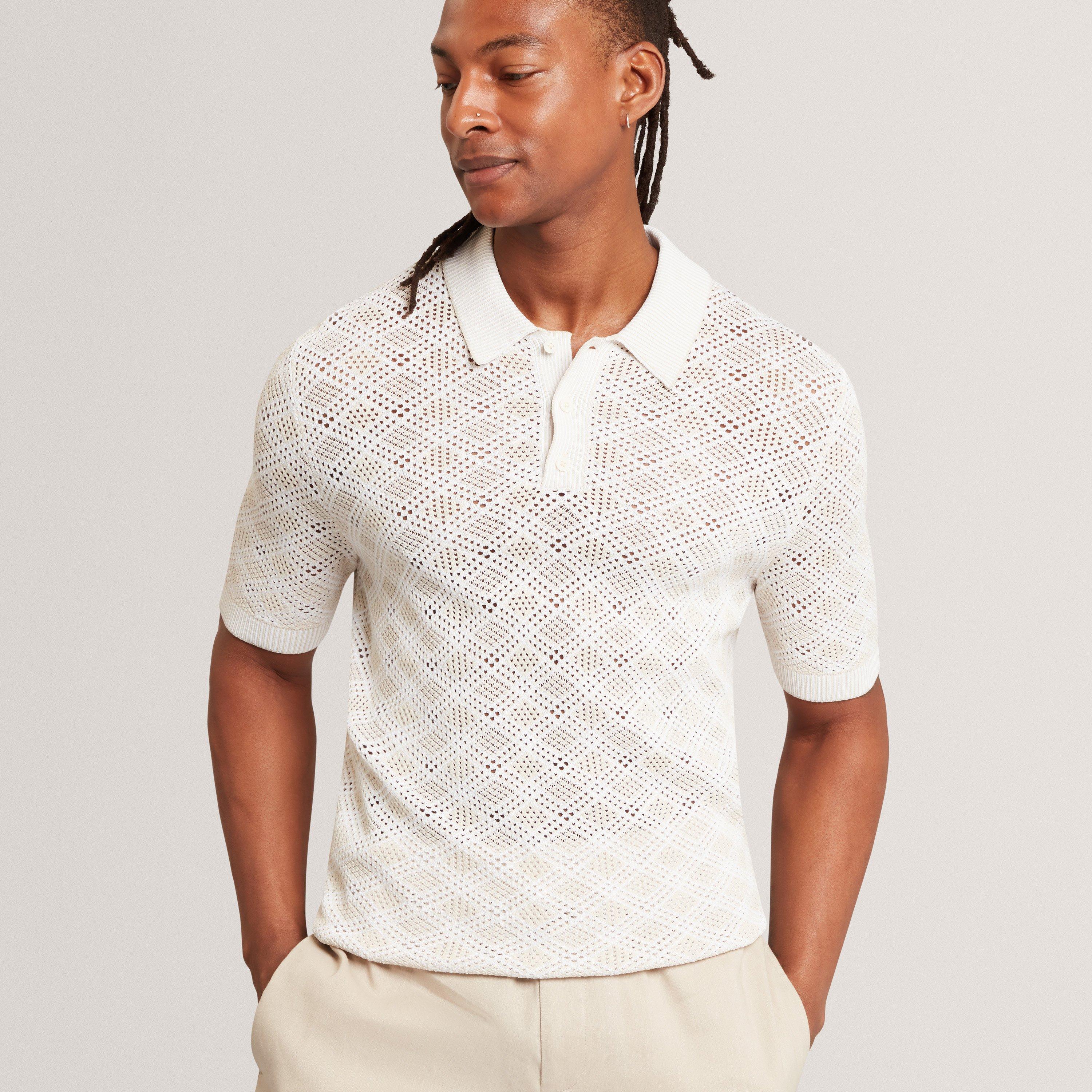 ECRU - Ted Baker - Men's SS Geo Short Sleeve Polo Shirt - 2