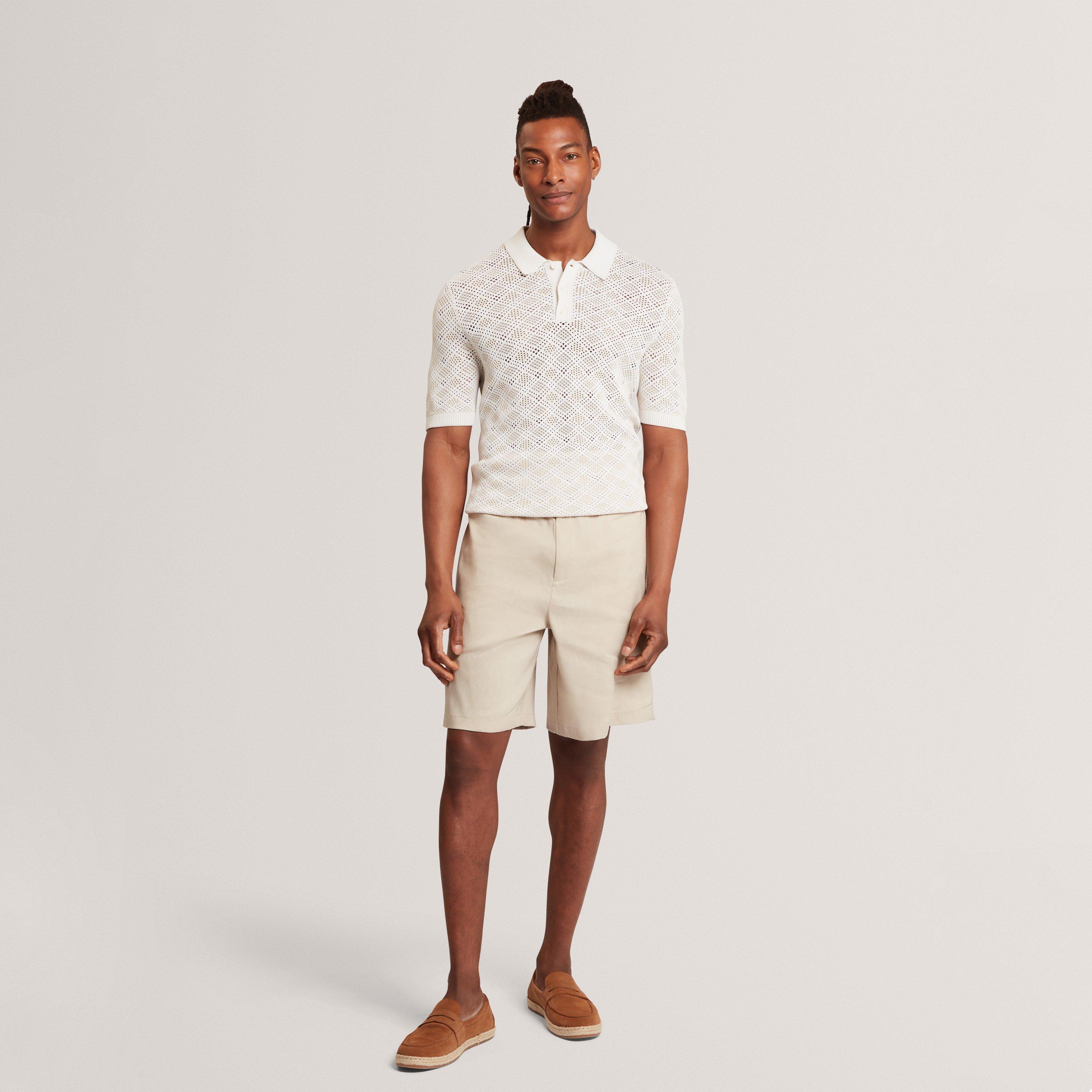 ECRU - Ted Baker - Men's SS Geo Short Sleeve Polo Shirt - 5