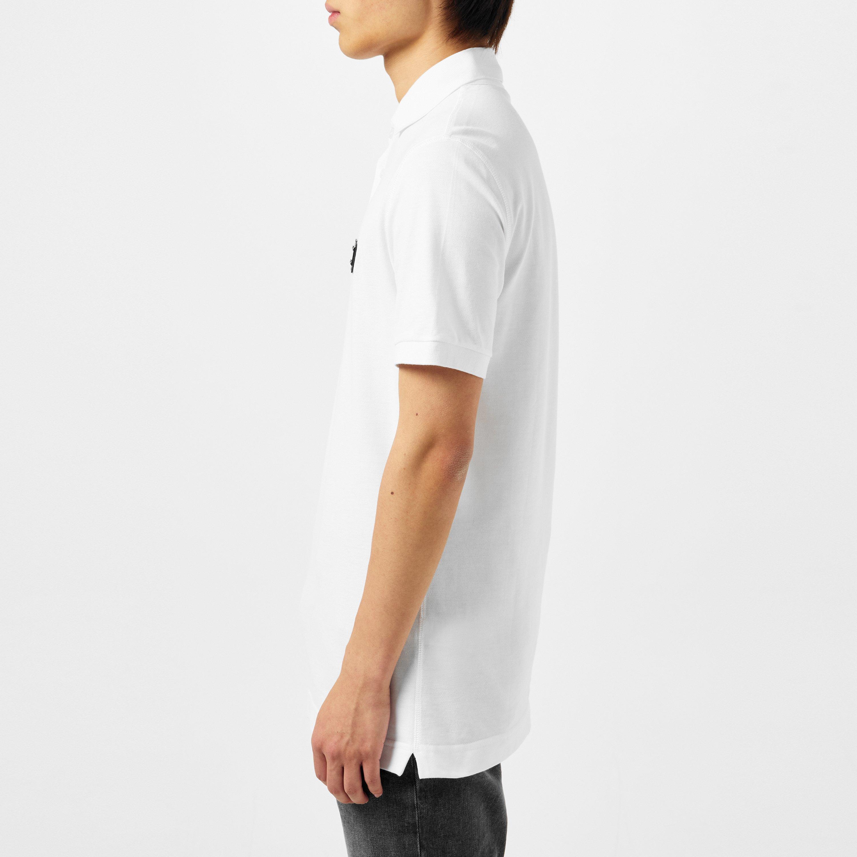 White - Dolce and Gabbana - Men's Plain Piqué Cotton Polo Shirt - 2