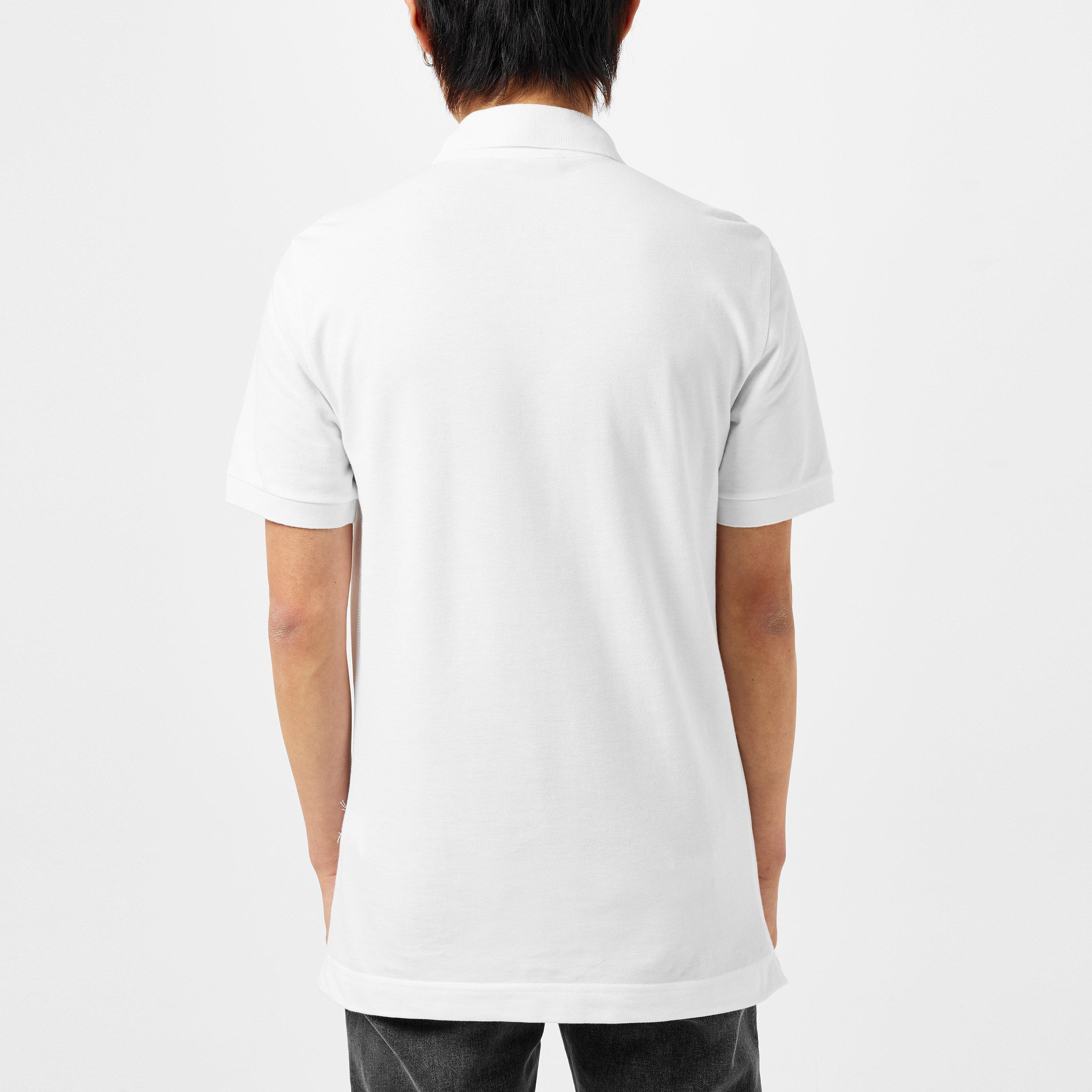 White - Dolce and Gabbana - Men's Plain Piqué Cotton Polo Shirt - 3