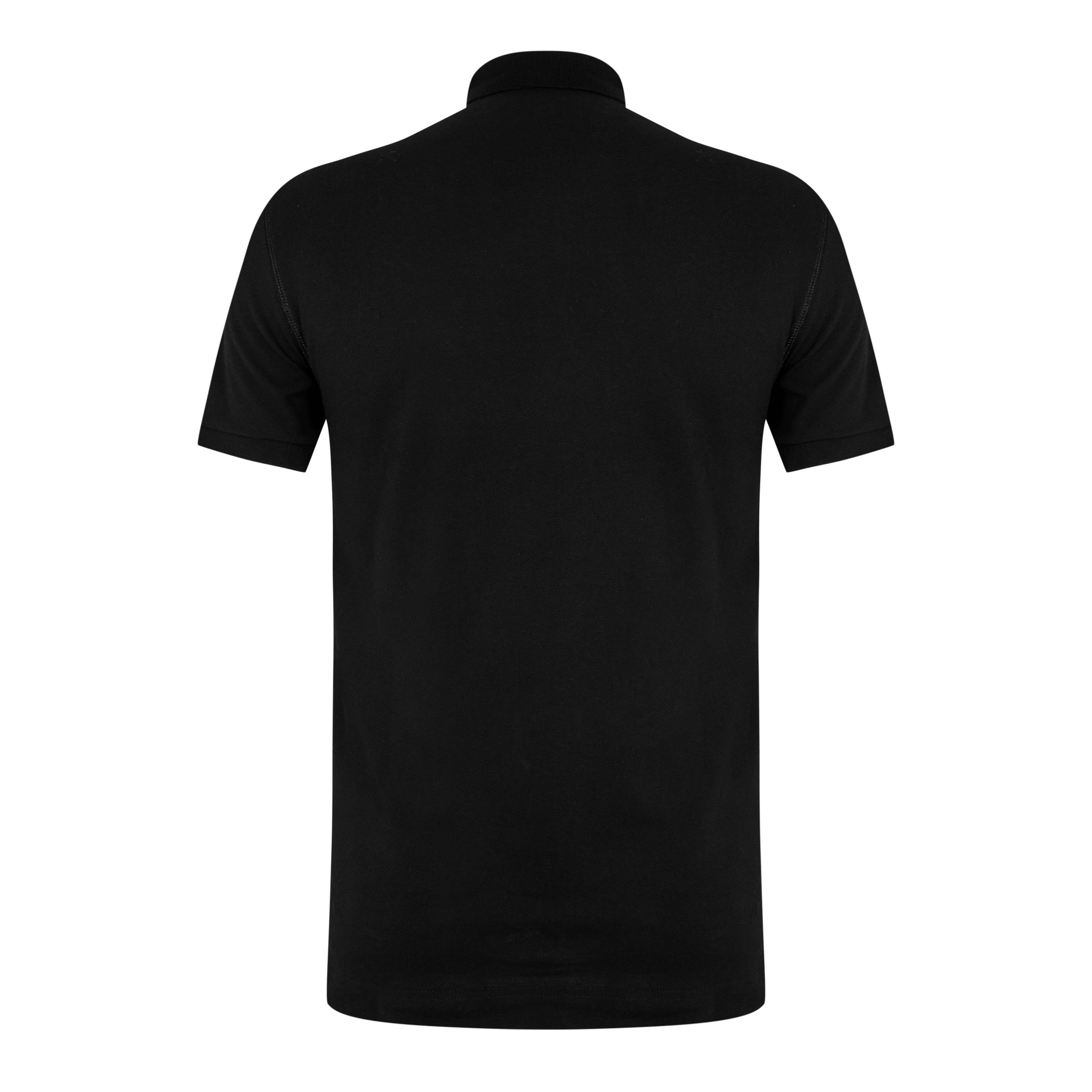 Black - Dolce and Gabbana - Men's Plain Piqué Cotton Polo Shirt - 8