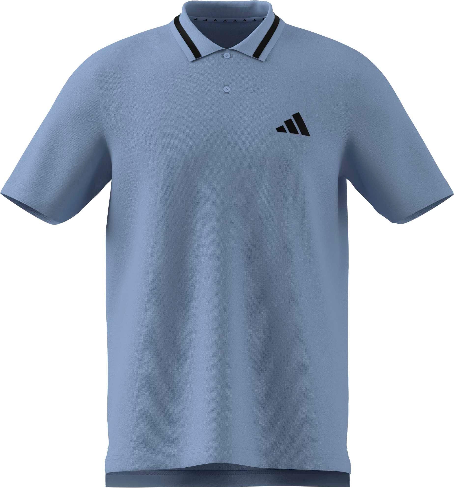 Adidas Men's Essentials Cotton 3-Stripes Polo Shirt - Glow Blue - L