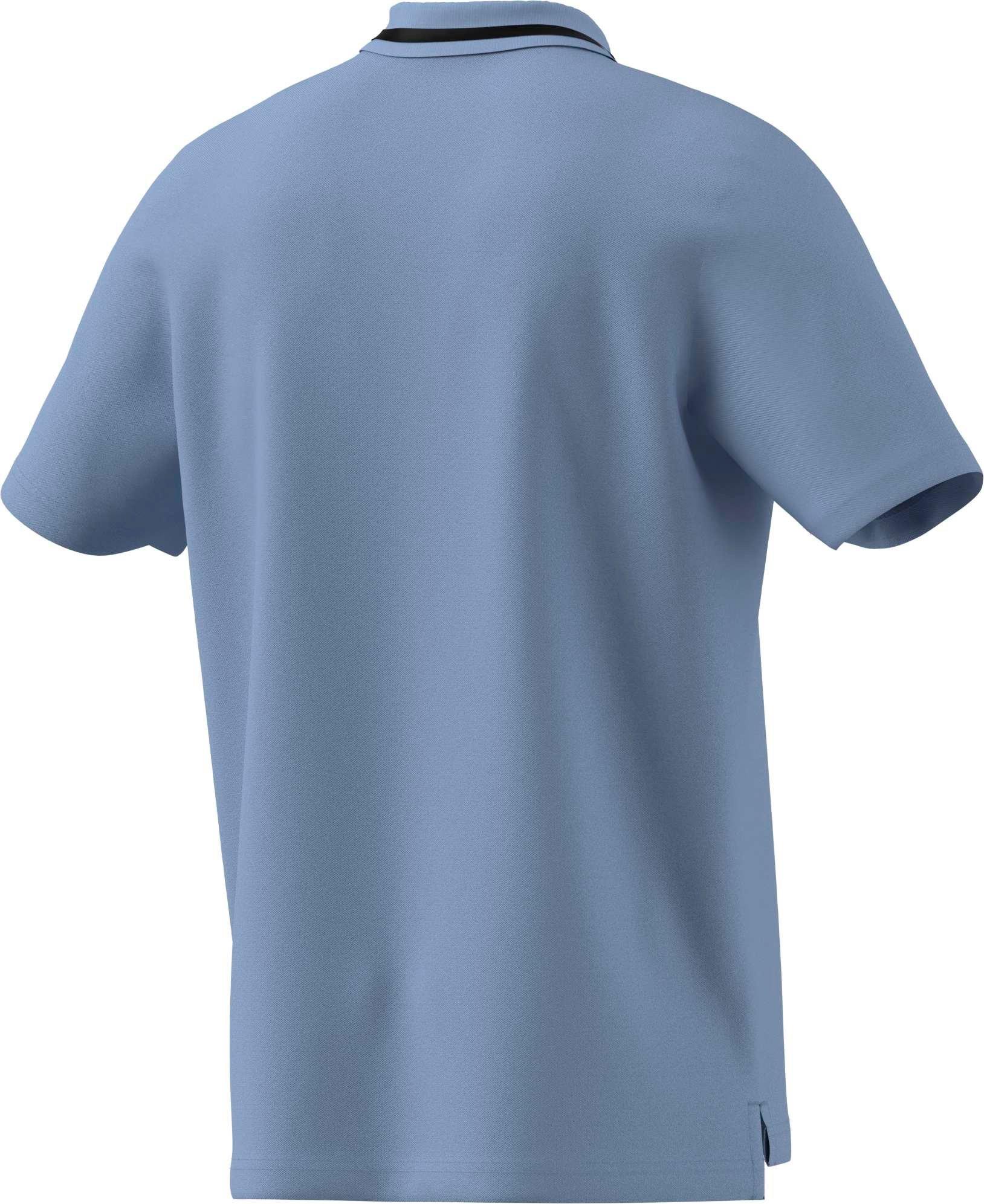 Blå - adidas - Essentials Mens Cotton 3-Stripes Polo Shirt - 2