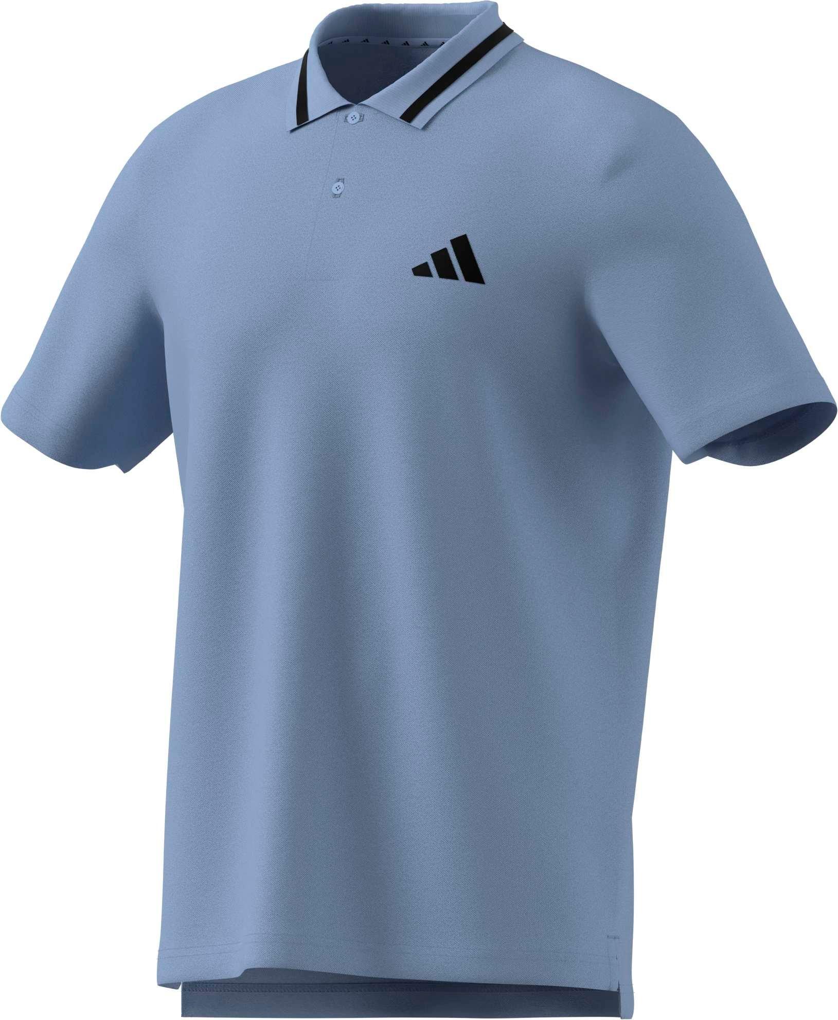 Blå - adidas - Essentials Mens Cotton 3-Stripes Polo Shirt - 3