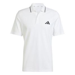 adidas Essentials Mens Cotton 3-Stripes Polo Shirt