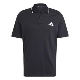 adidas Essentials Mens Cotton 3-Stripes Polo Shirt