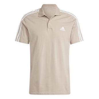 adidas Mens Cotton 3-Stripes Polo Shirt