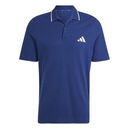 adidas Mens Cotton 3-Stripes Polo Shirt