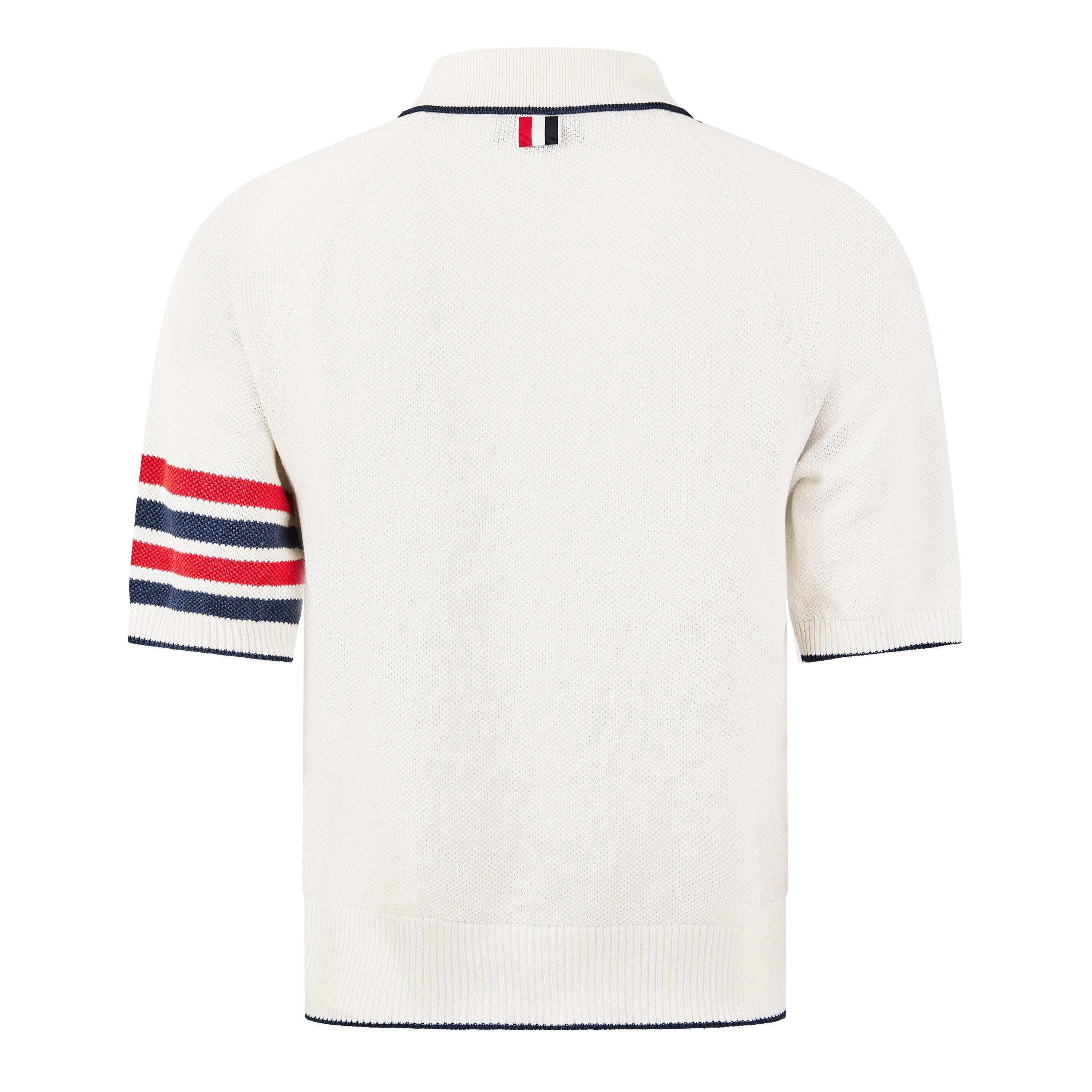 White - Thom Browne - TB CrossOver SS Polo Sn63 - 2