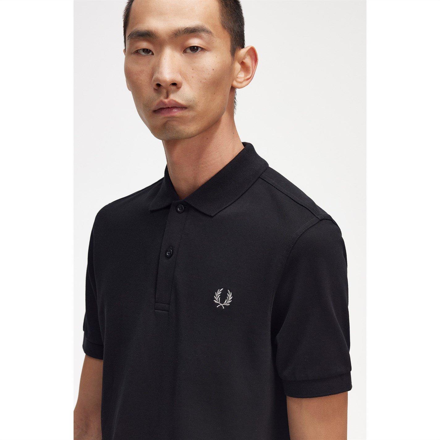 Black/Chrome906 - Fred Perry - Plain Polo Shirt - 4