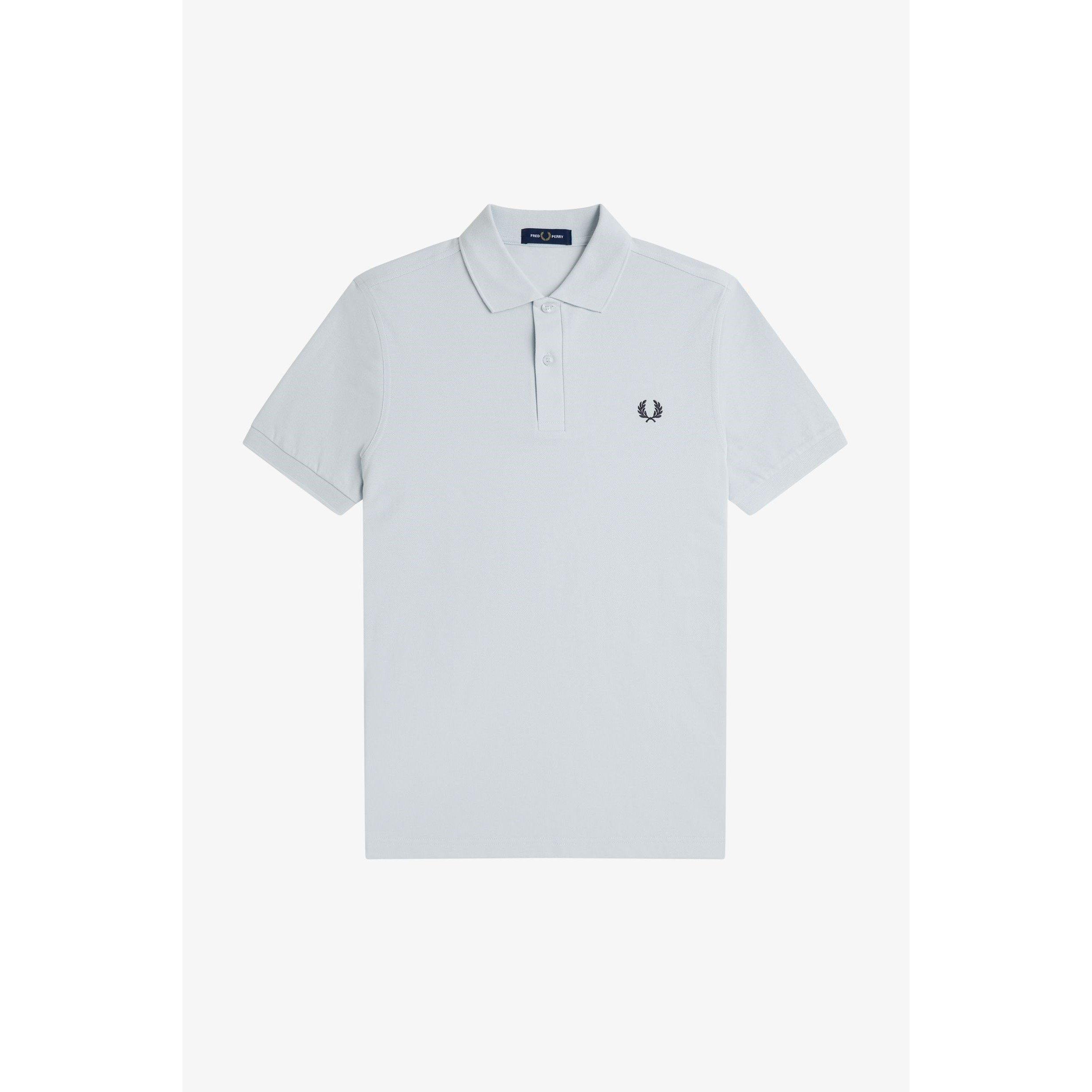 Fred Perry Plain Polo Shirt - Light Ice Y79 - XL