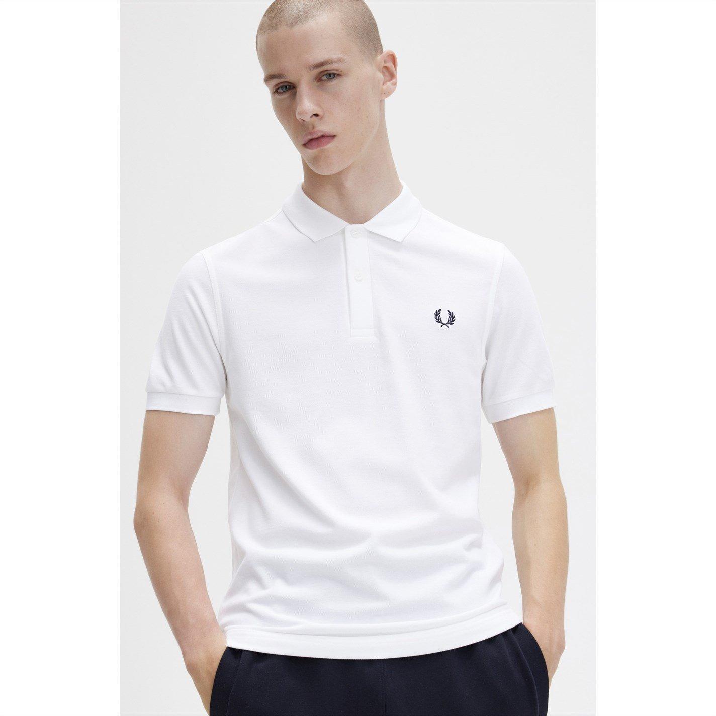 White 100 - Fred Perry - Plain Polo Shirt - 3