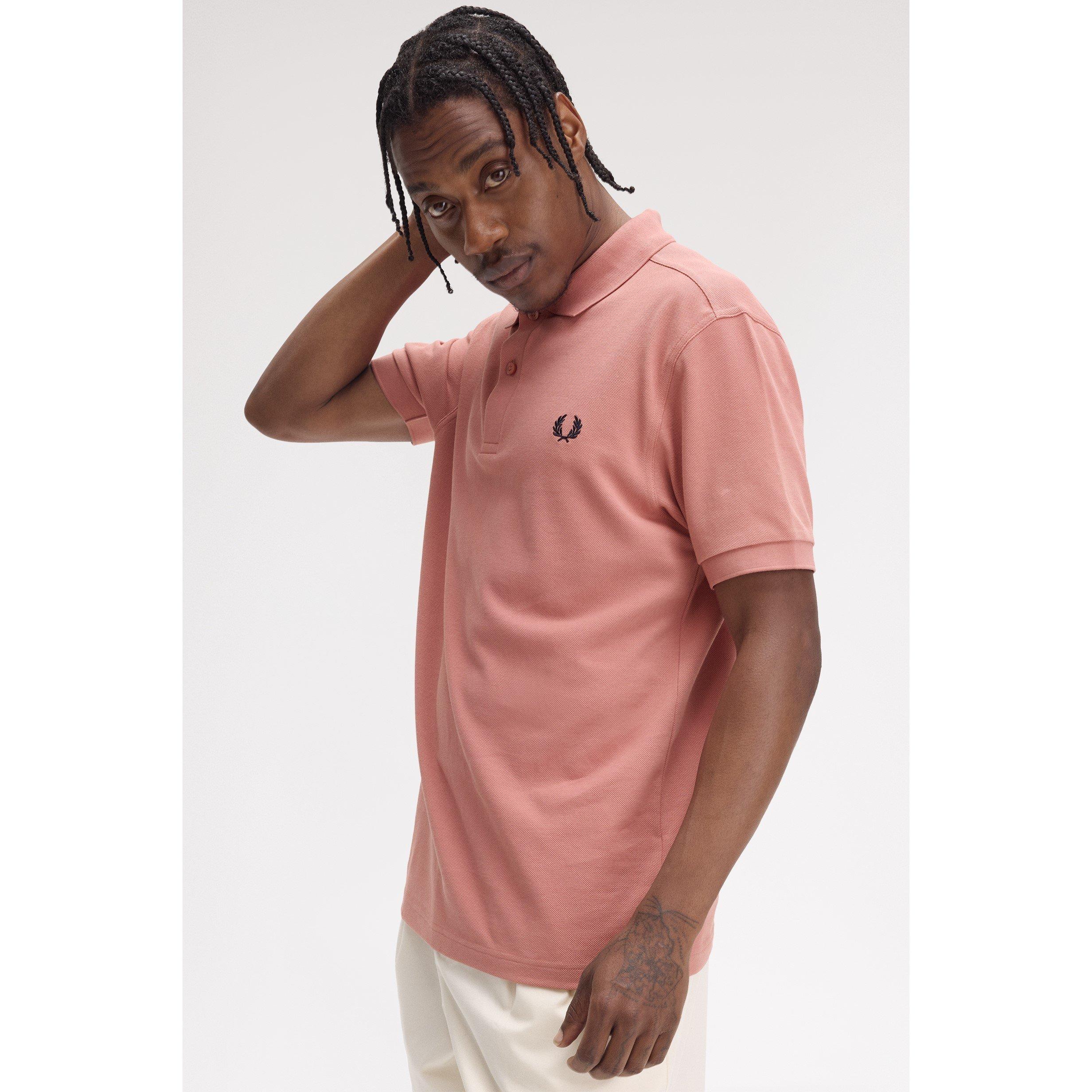 Fred Perry Plain Polo Shirt - Putty Pink Y71 - M