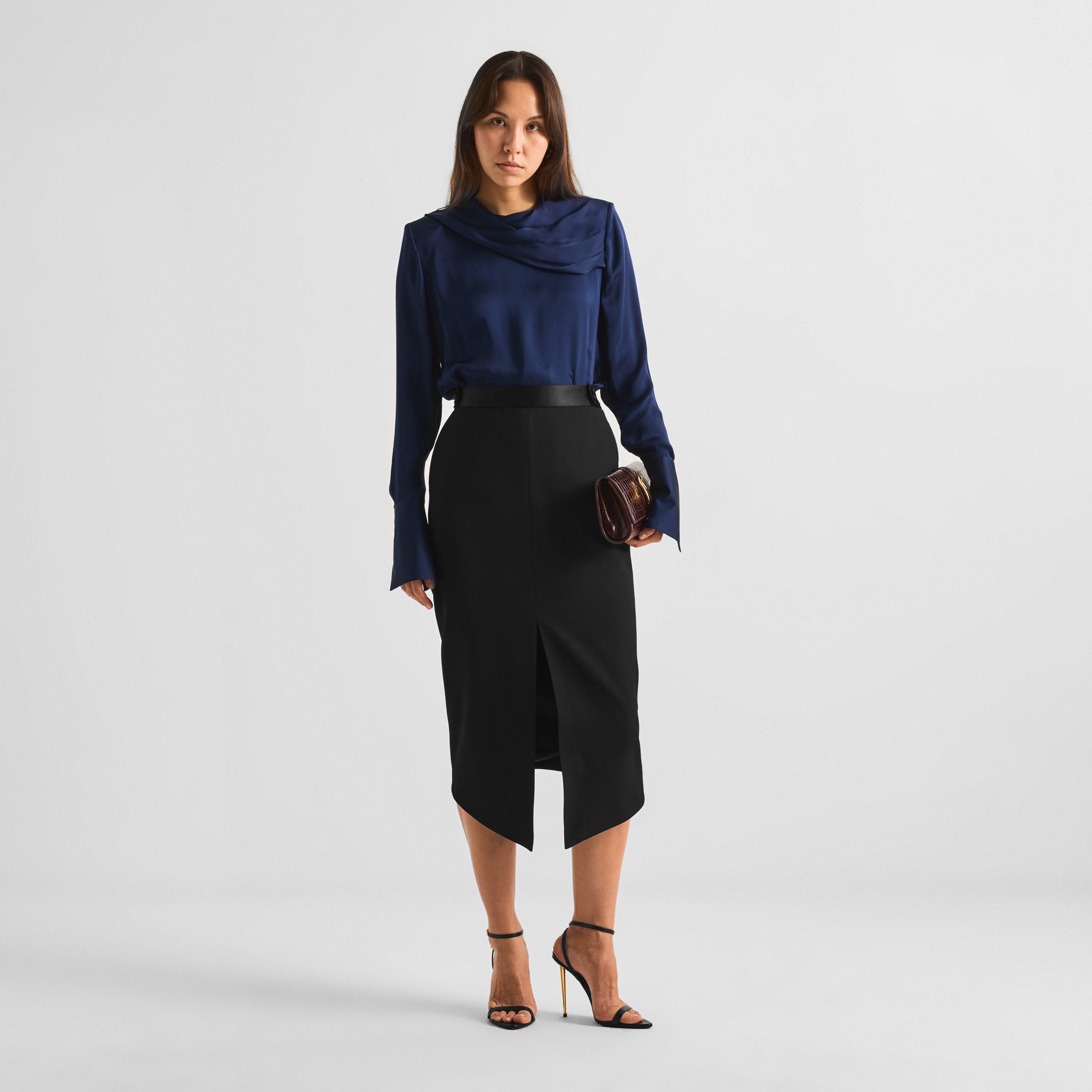 Purple - Tom Ford - Women's Silk Long-Sleeve Blouse - 6