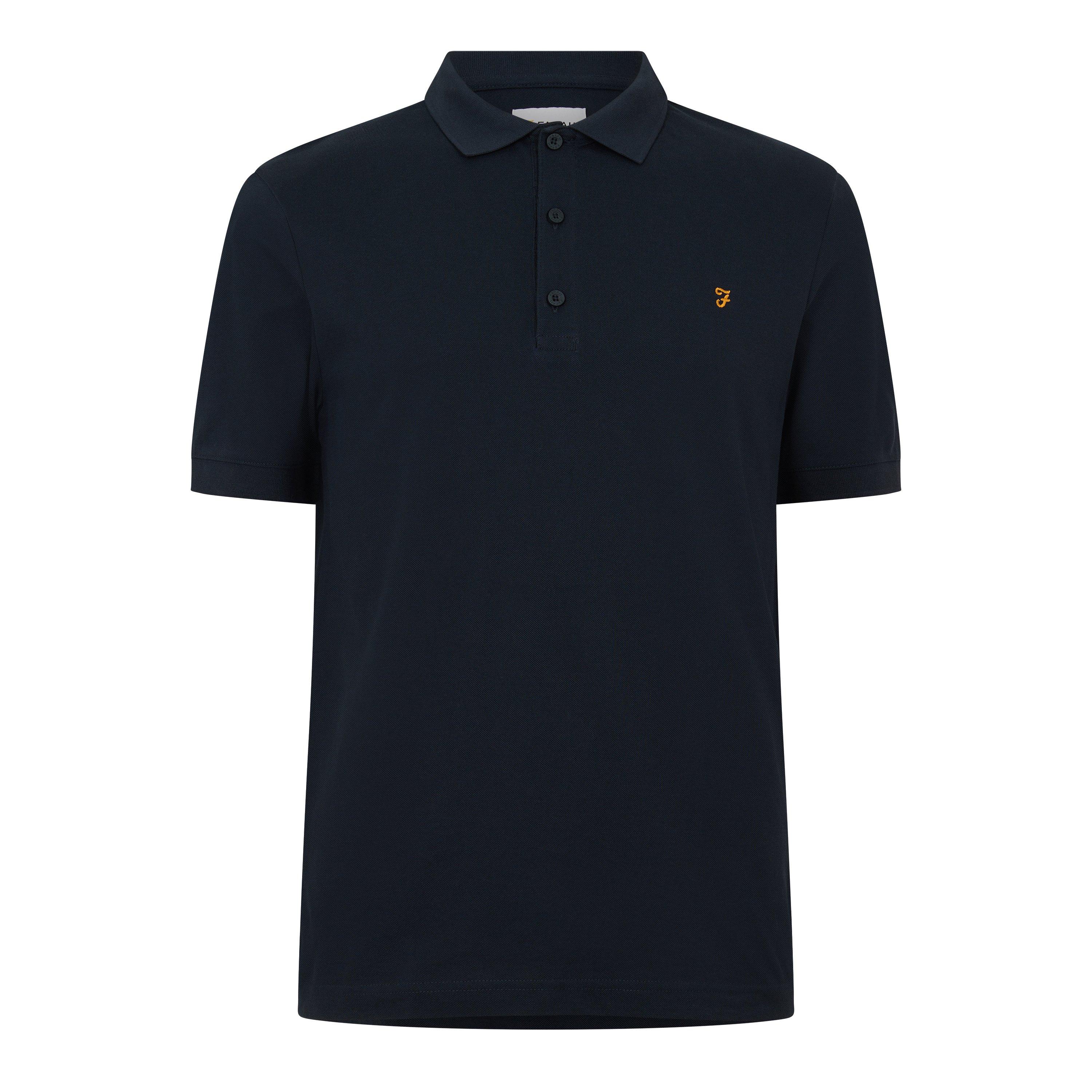 Farah Men's Emerson Short Sleeve Polo Shirt - True Navy 412 - Medium