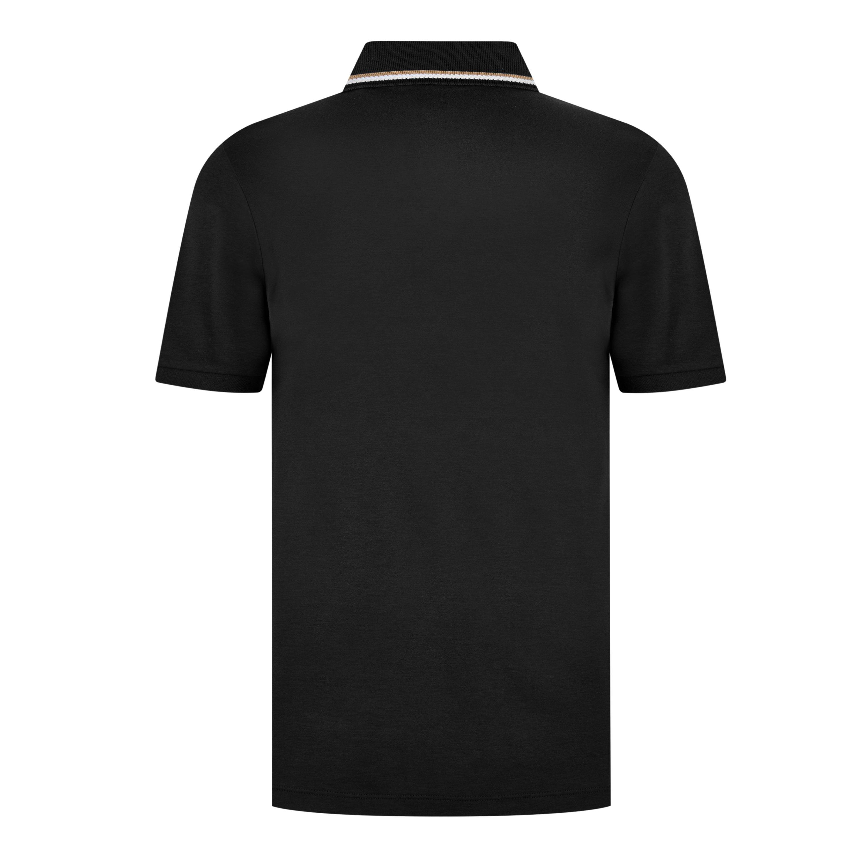 Black 001 - Boss - Men's HBB Penrose 38 Polo Shirt, Signature Tipped Collar - 2