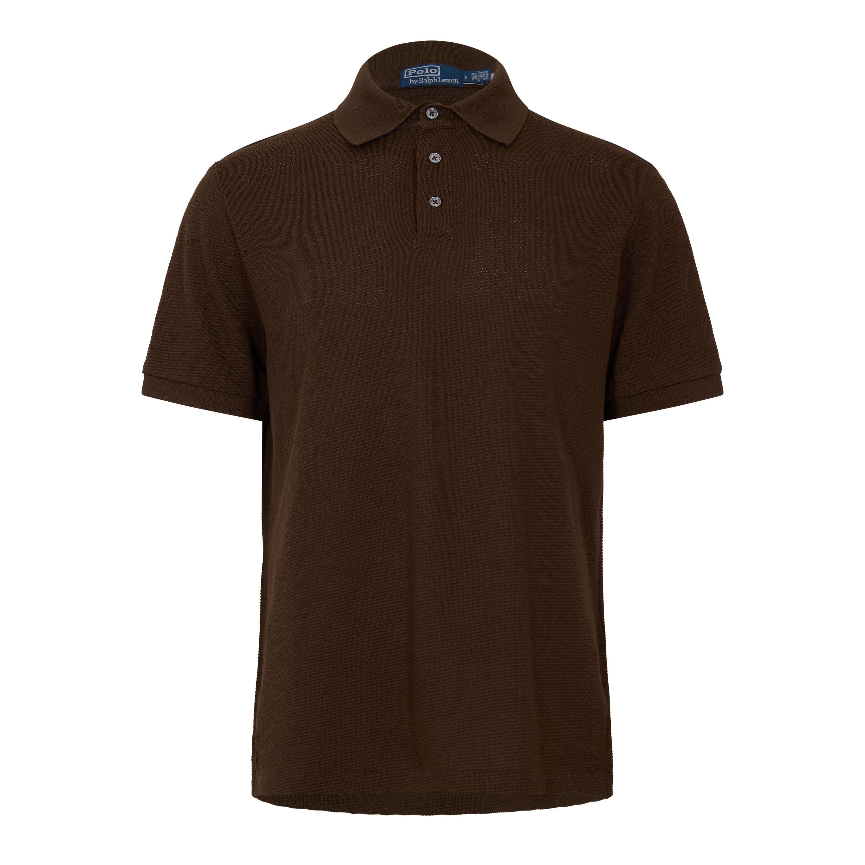 Nutmeg Brown - Polo Ralph Lauren - Men's Knitted Short Sleeve Shirt - 1