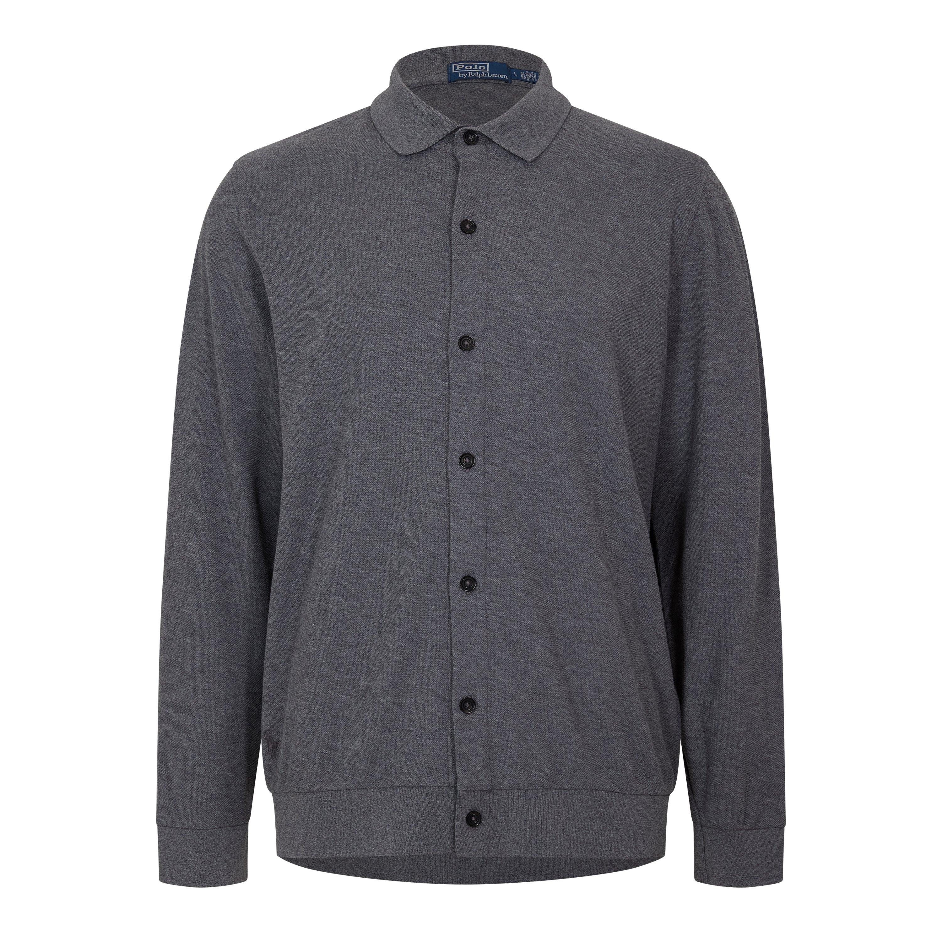 Flannel Hthr - Polo Ralph Lauren - Men's PP Knit Short Sleeve Shirt - 1