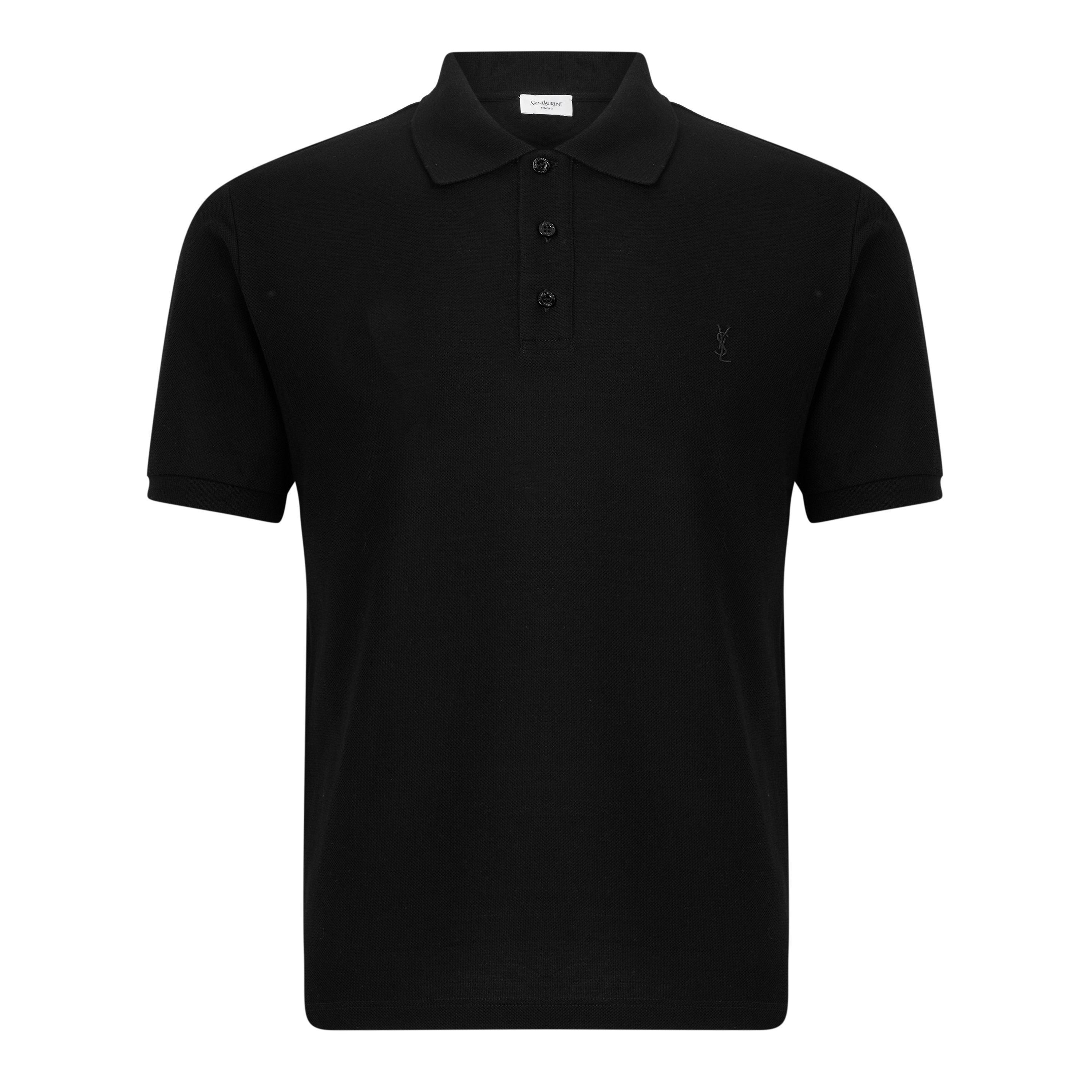 Black - Saint Laurent - Saint Cass SS Polo Sn64 - 1