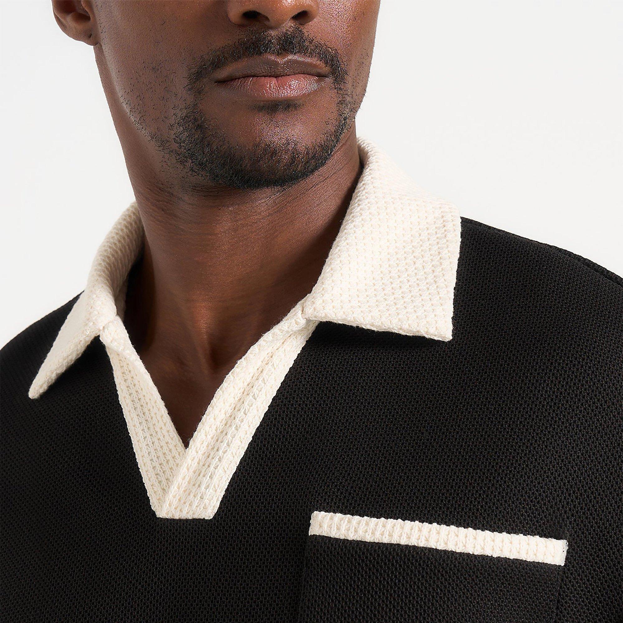 Black - Maniere De Voir - Maniere Crochet Polo Sn63 - 4