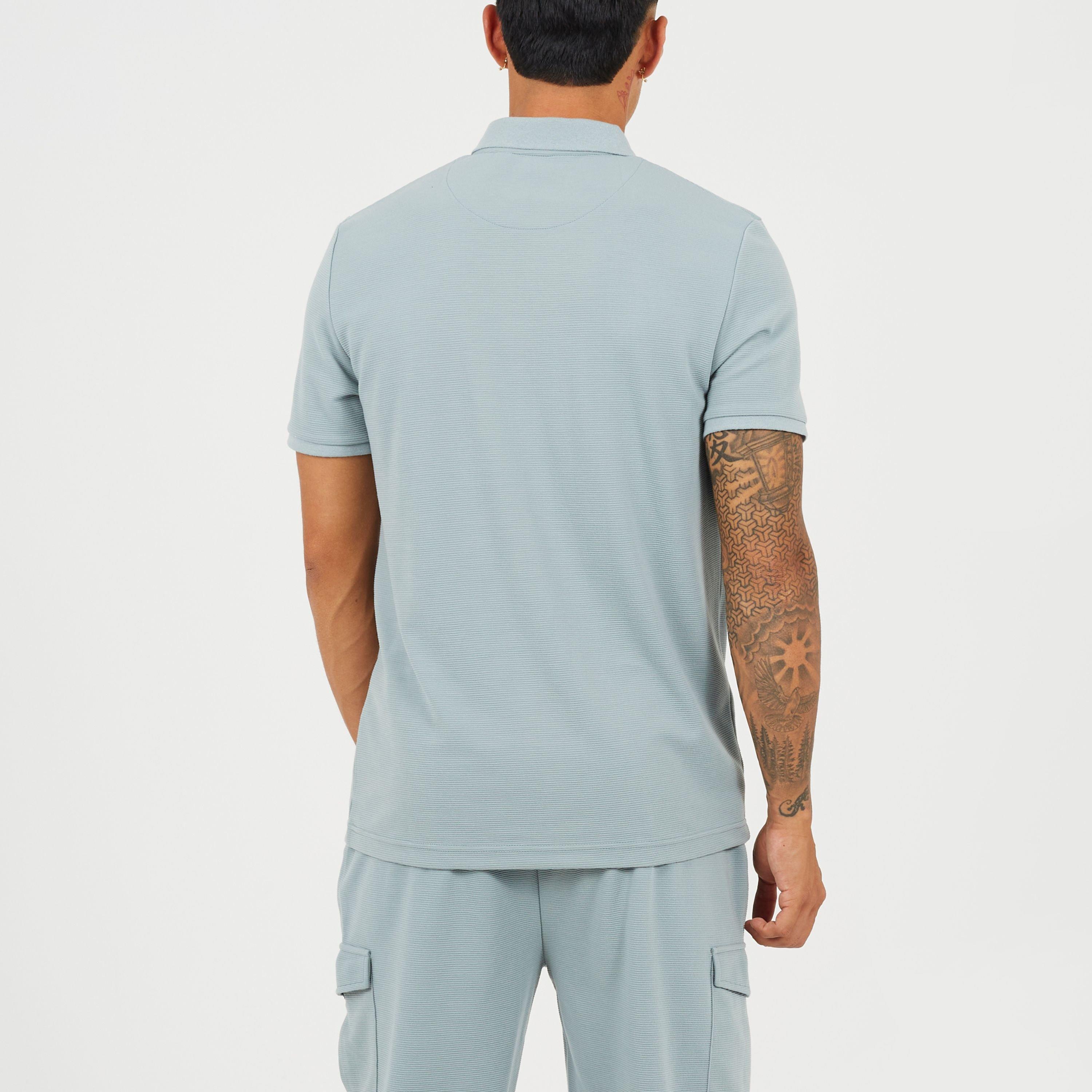 Duck Egg Blue - Brave Soul - Men's Short Sleeve Polo Shirt - 4