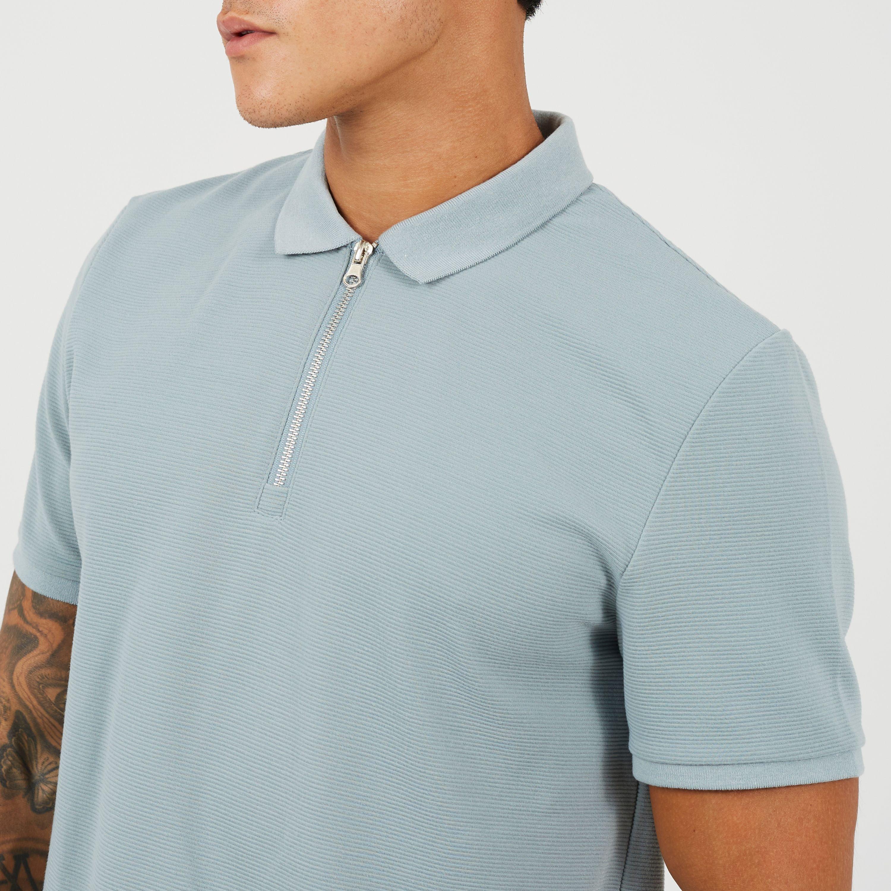 Duck Egg Blue - Brave Soul - Men's Short Sleeve Polo Shirt - 3